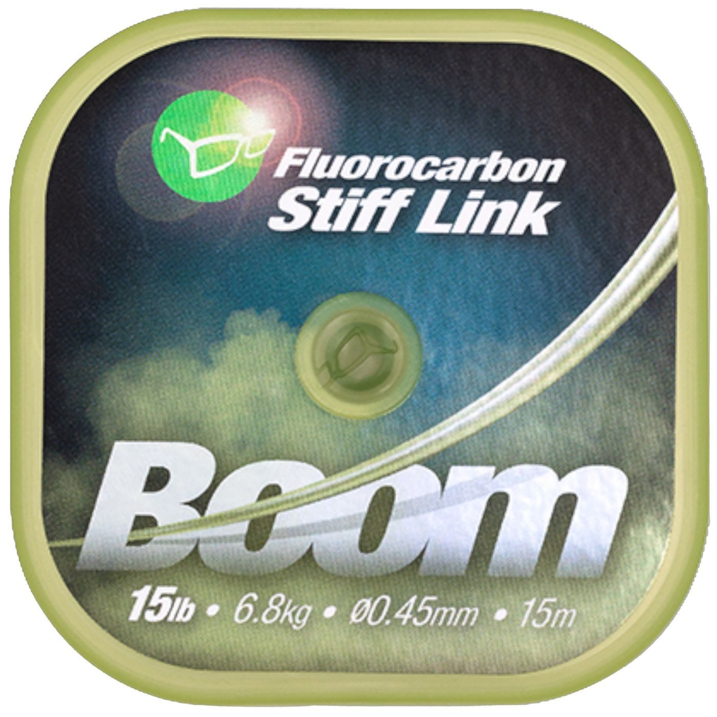 Korda Vorfachschnur Korda Boom Fluorocarbon Stiff Link 0,45mm 6,8kg - 15m Karpfenvorfach, (15-St)