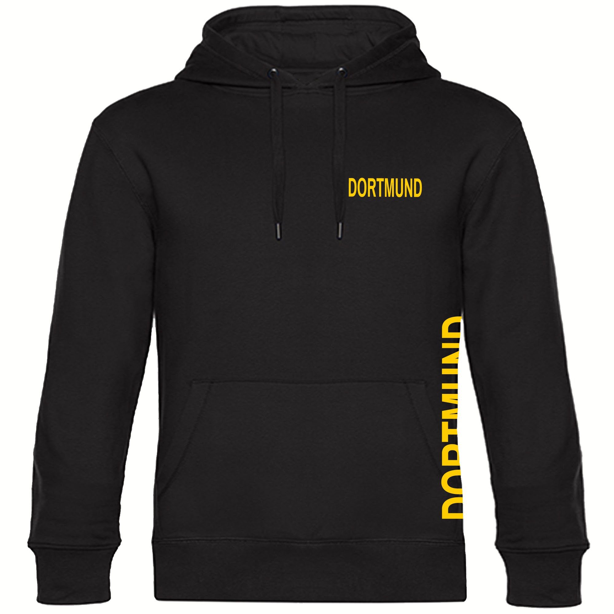 multifanshop Kapuzensweatshirt Dortmund - Brust & Seite - Pullover