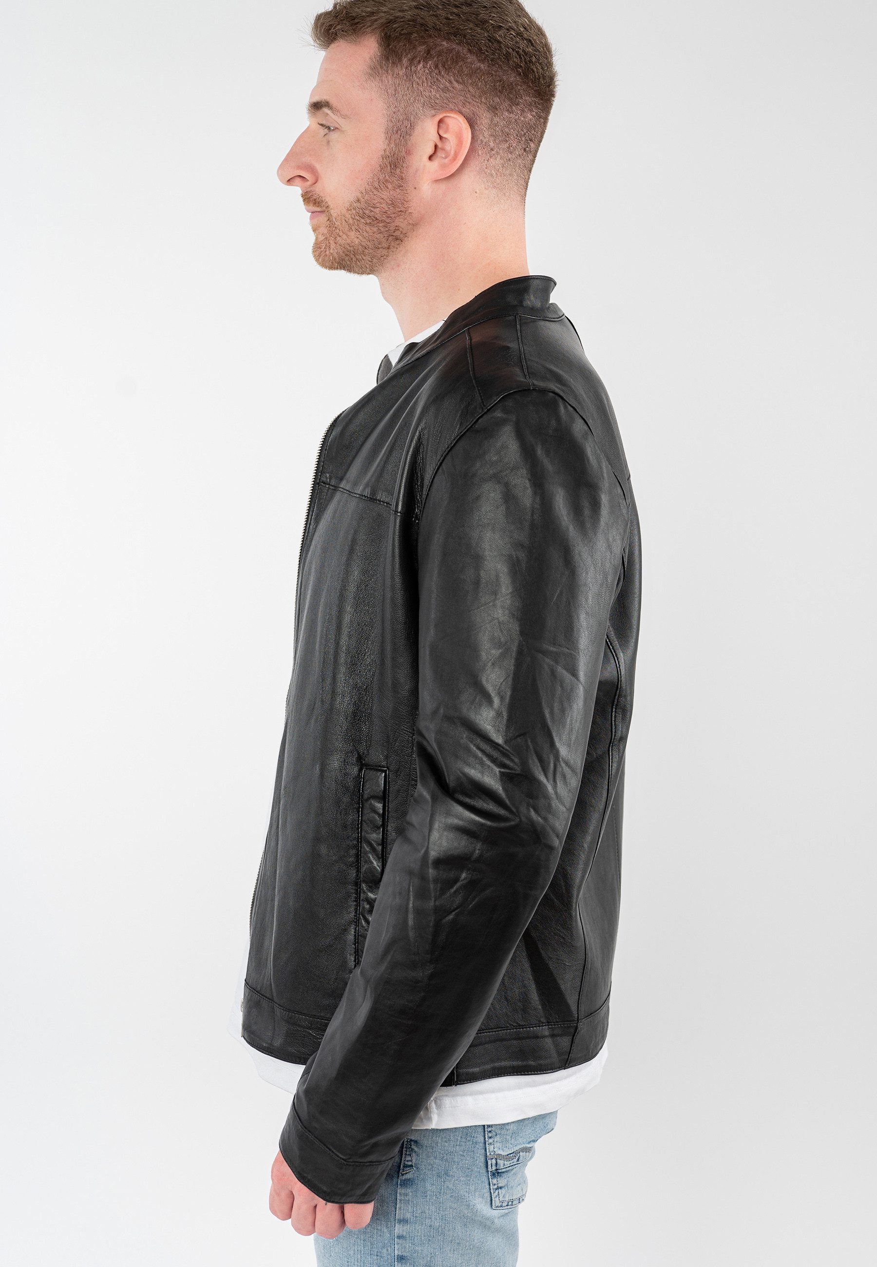 Mauritius Lederjacke MMOrlando mit Bikerkragen – Bild 4 von 5