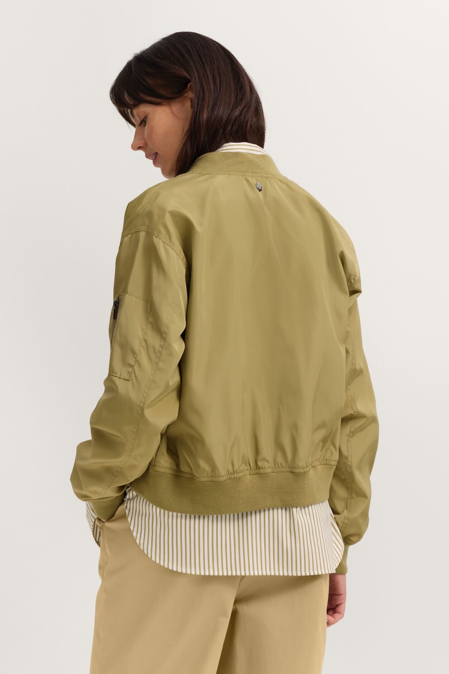 bugatti Blouson Kleiner Kragen aus leicht glänzendem Oberstoff