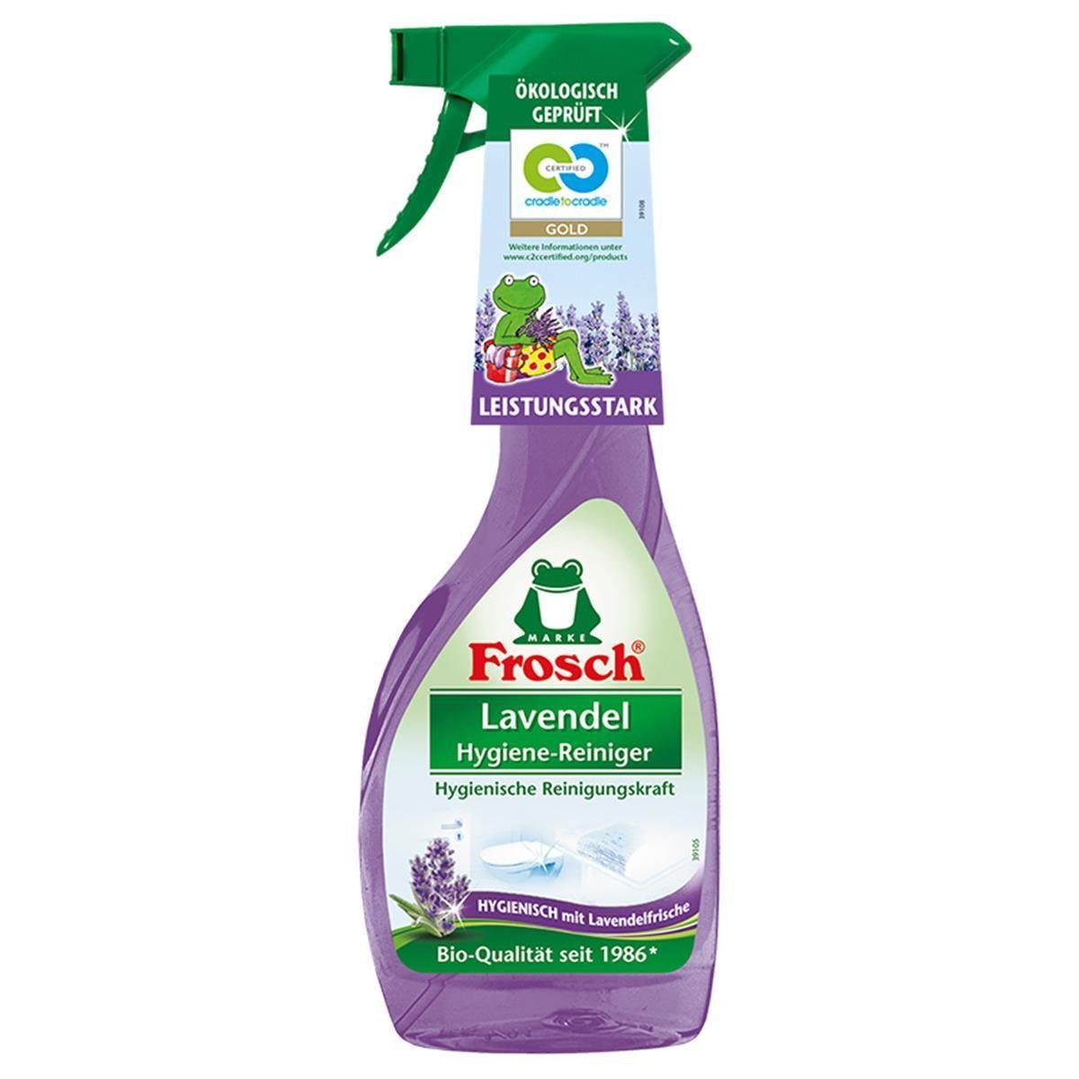 Spezialwaschmittel Frosch Hygiene-Reiniger Sprühflasche Lavendel 3x 500 ml FROSCH