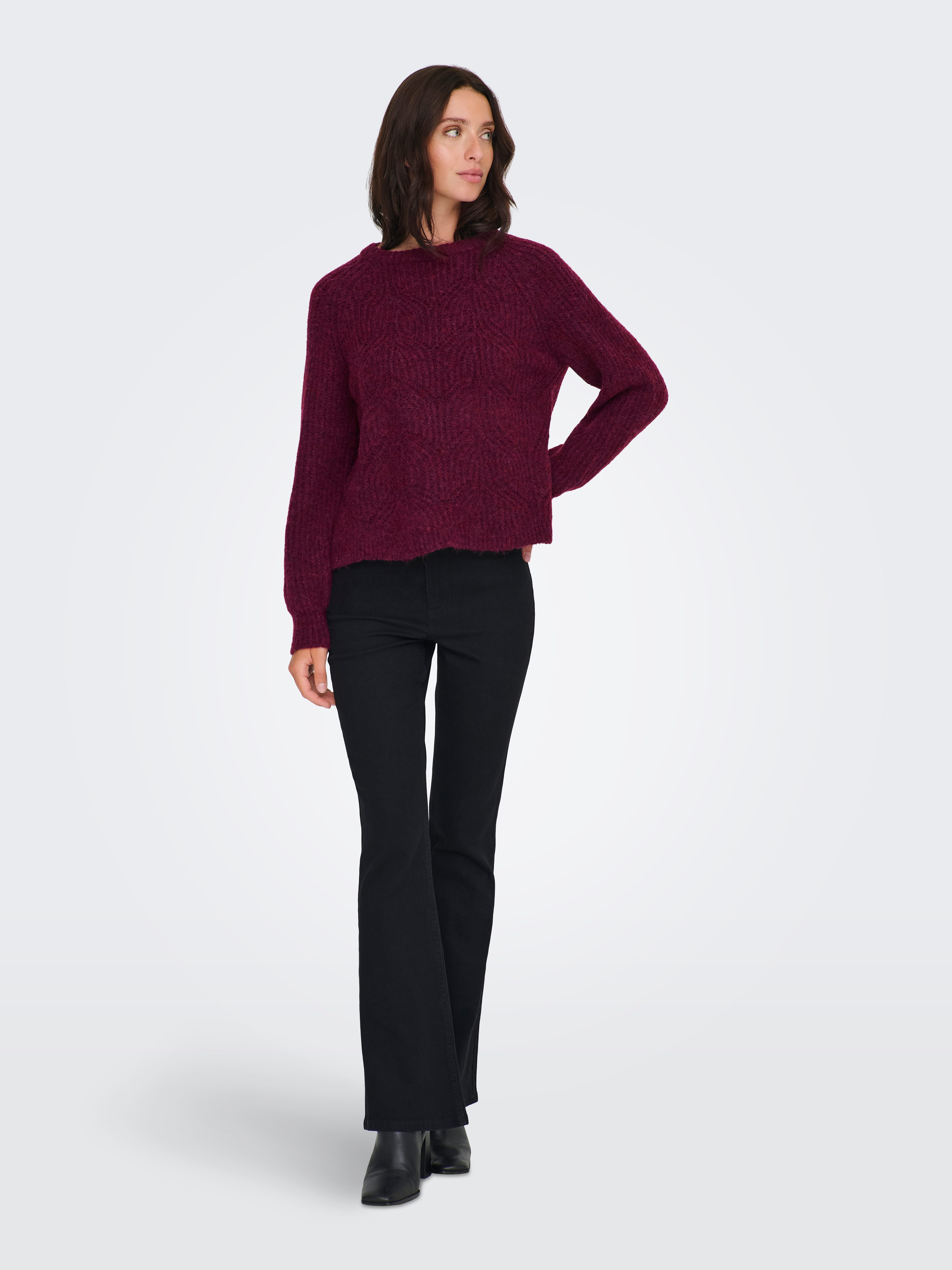 ONLY Strickpullover ONLGILA LIFE LS STRUCTURE O-NECK BF KNT