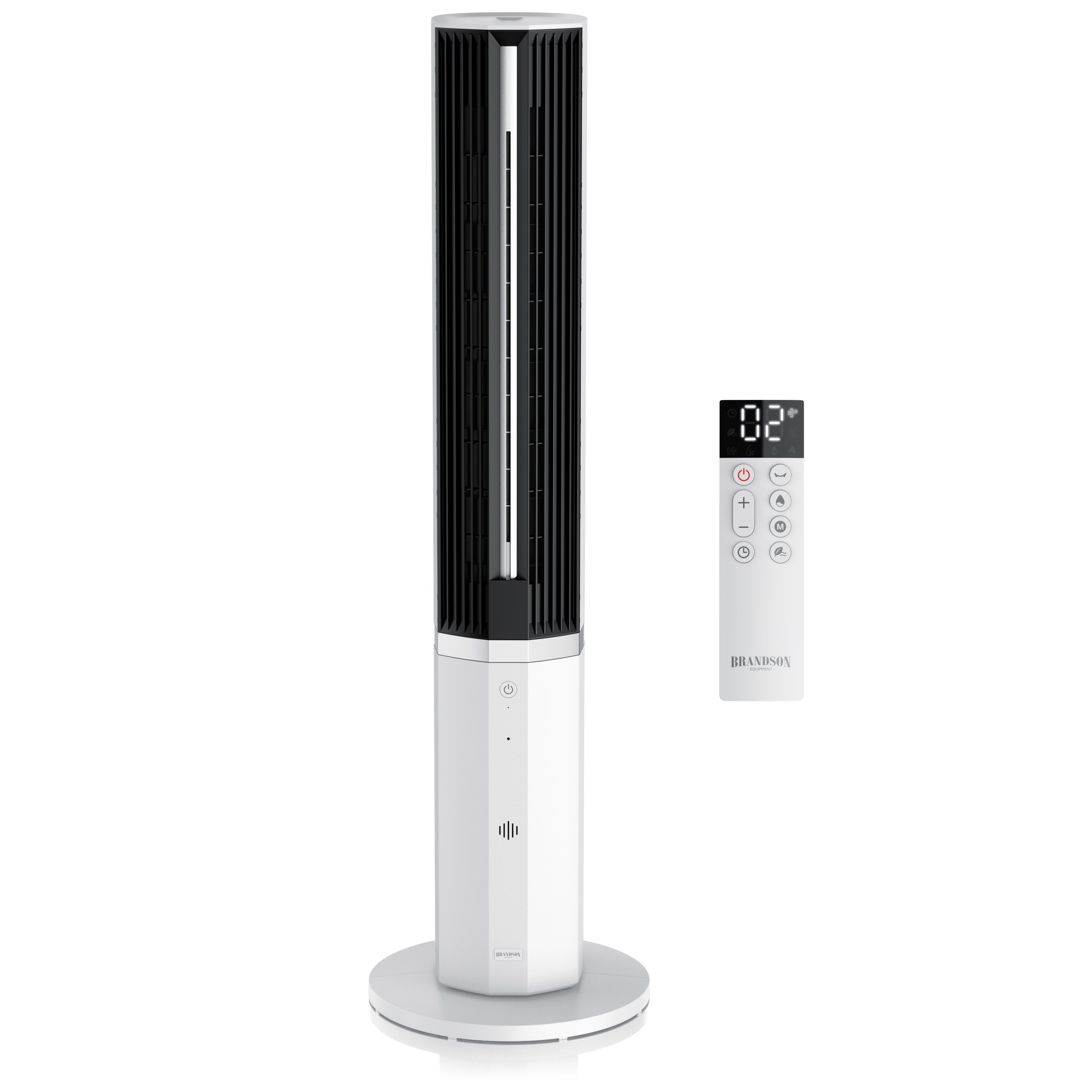 Brandson Turmventilator mobiler Luftkühler, Klimaanlage, Wasserkühlung, Timer, DC-Motor, 55W, Preisträger 2025, Luftbefeuchter, leiser Lüfter, 12 Stufen, GS-Geprüft