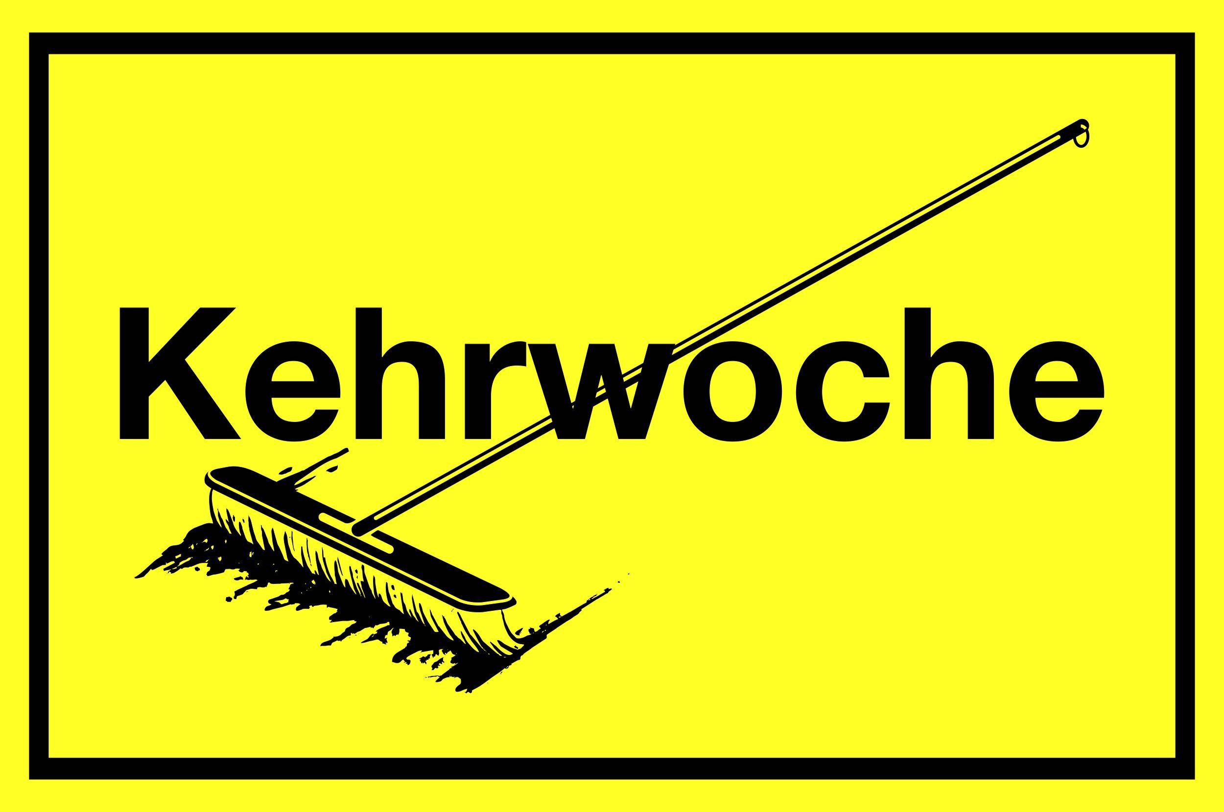 Hermann Schütz Hinweisschild Kehrwoche 200 x 300 mm Kunststoff, (1 St)