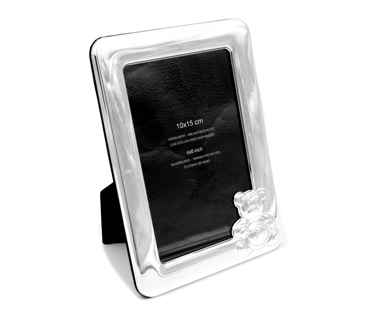 Brillibrum Bilderrahmen Fotorahmen versilbert 10x15 Rahmen Bär Baby Bilderr günstig online kaufen