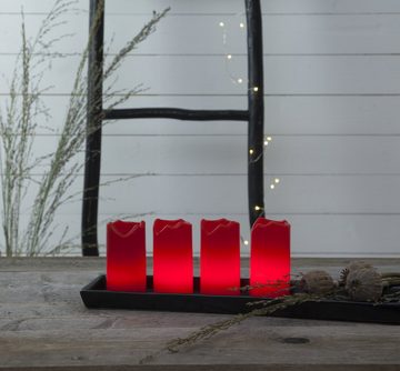 EGLO LED-Kerze Advent, 4er Set LED Wachskerzen, Timer-Funktion und Fernbedienung, 10 cm, rot