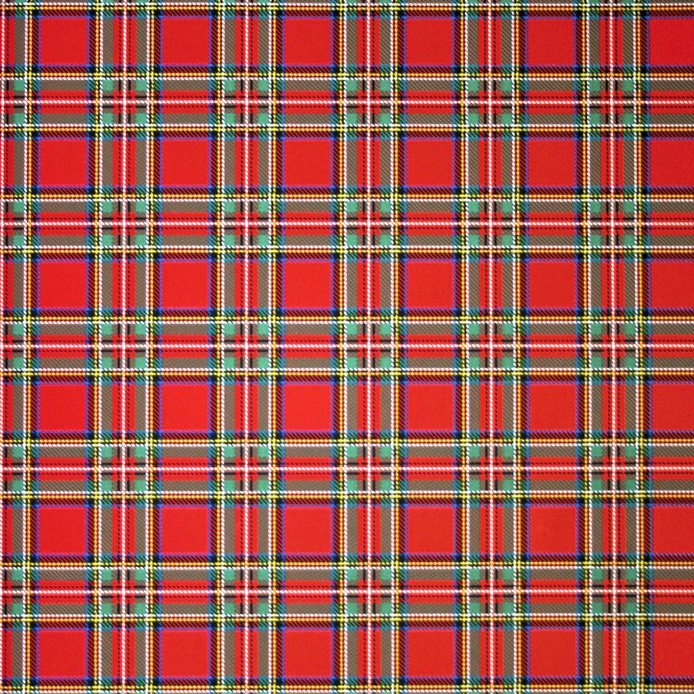 Star Geschenkpapier, Geschenkpapier Schottenkaro Muster 70cm x 2m Rolle rot / grün