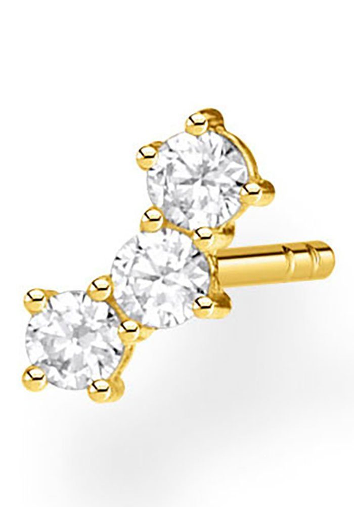 THOMAS SABO Single-Ohrstecker farbige oder weiße Steine, mit Glas-Keramik Stein, Korund (synth), Zirkonia (synth)