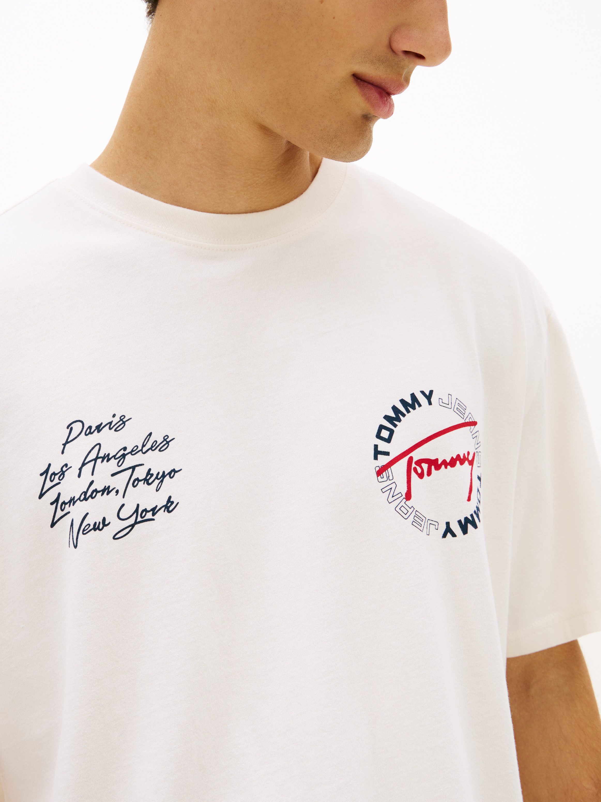 Tommy Jeans T-Shirt TJM RELAXED SIGN CIRCLE mit Markenprint günstig online kaufen