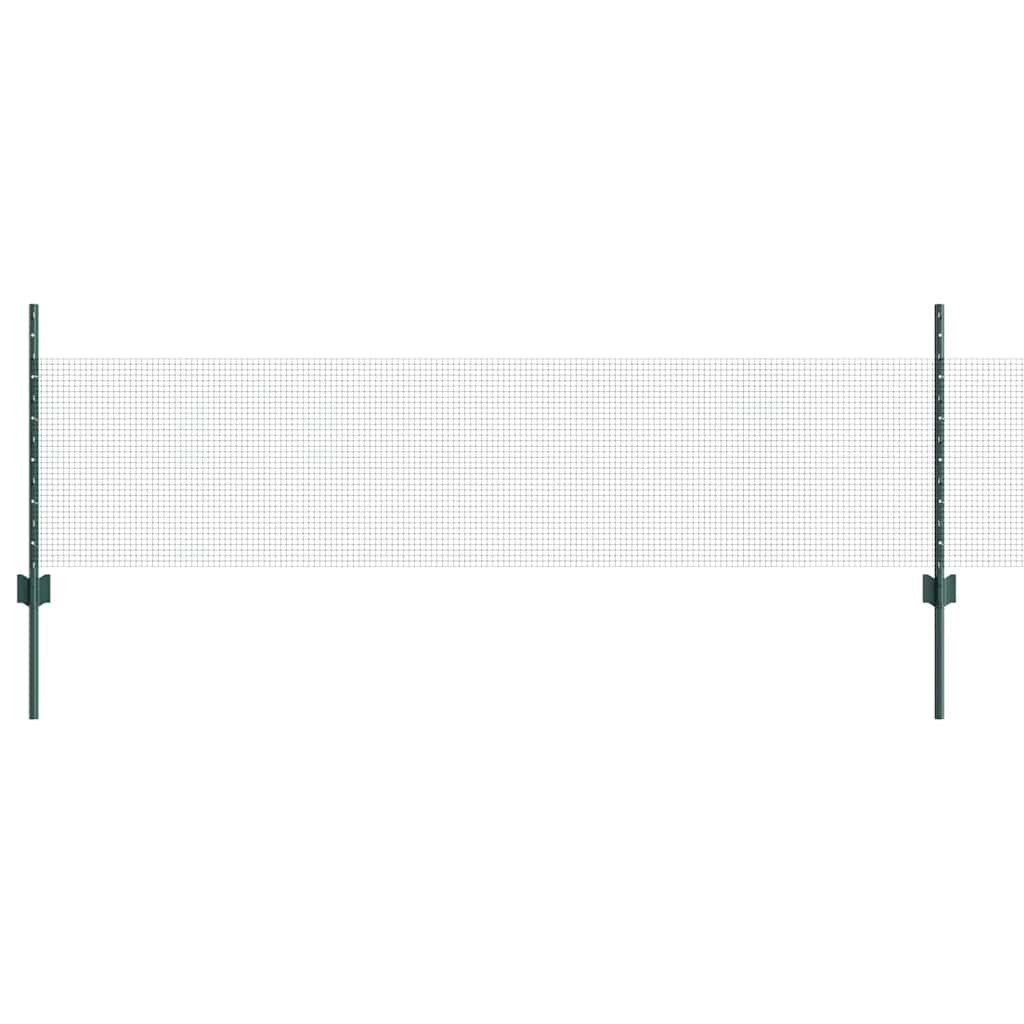 Gartenzaun Outdoor geschweißter Drahtzaun mit Pfosten 50 x 0,5 m Grün Netz