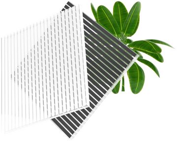 GUTTA Hohlkammerplatte Zebraplatte, anthrazit gestreift, 16 mm, 9 m², Bedachungs-Set komplett für 3x3 Meter mit Profilen, Gummidichtungen