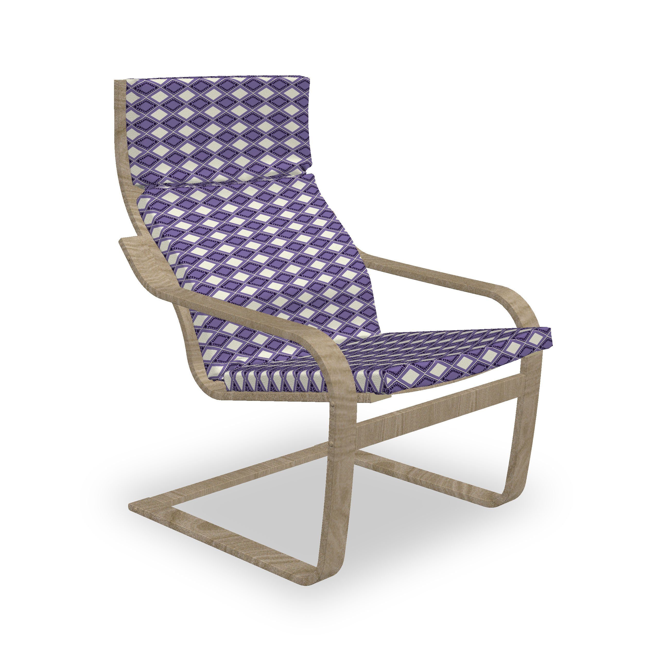 Abakuhaus Stuhlkissen Sitzkissen mit Stuhlkissen mit Hakenschlaufe und Reißverschluss, Geometrisch Vivid Chevron Zigzags