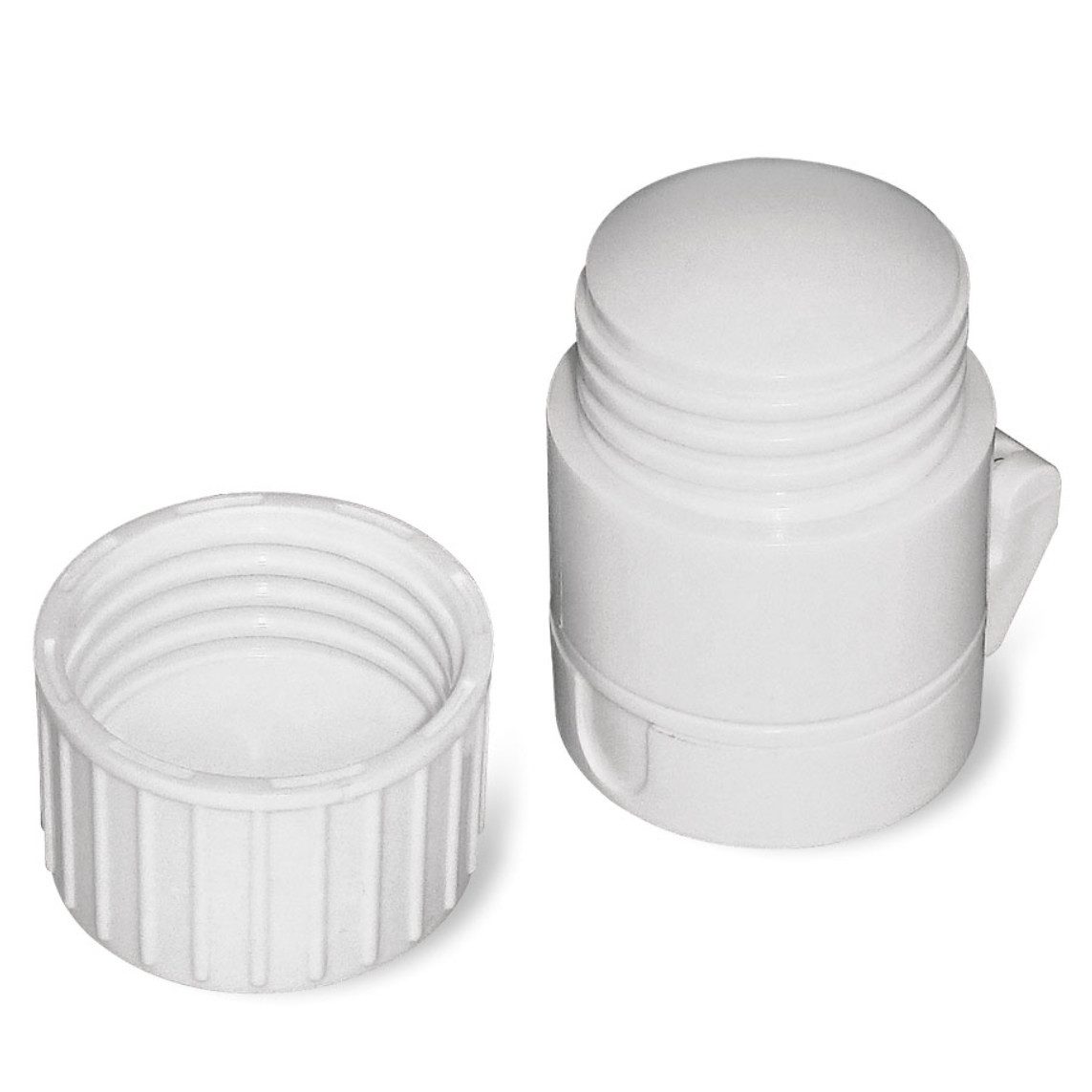 DocMed Pillendose PILL MATE Tablettenhelfer (Einzelartikel, 1 St., Robust), 3-in-1 Funktion: Tabletten teilen, zerkleinern und aufbewahren