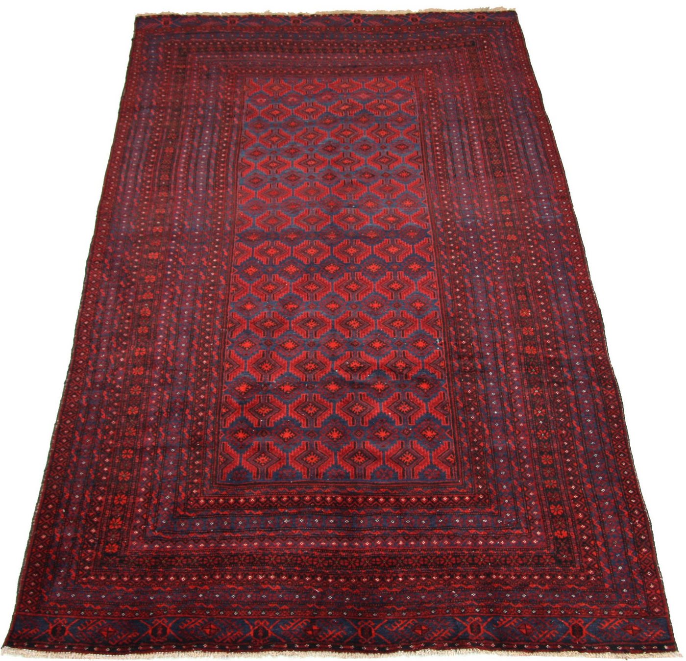 Wollteppich »Belutsch Teppich handgeknüpft rot«, morgenland, rechteckig, Höhe 7 mm, handgeknüpft-HomeTrends