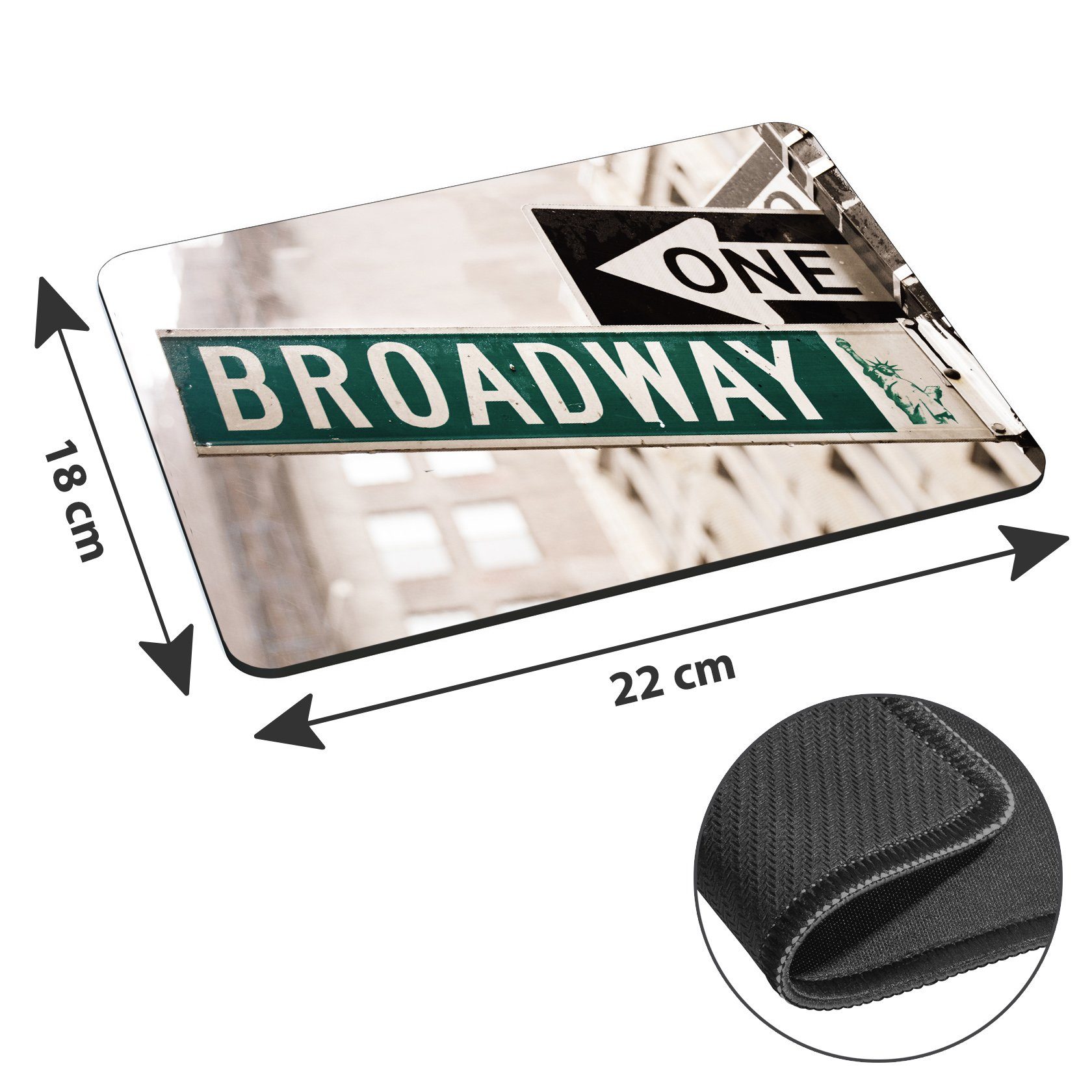 PEDEA Gaming Mauspad 22 cm x 18 cm mit Motiv (Größe L), mit vernähten Rändern und Rutschfester Unterseite