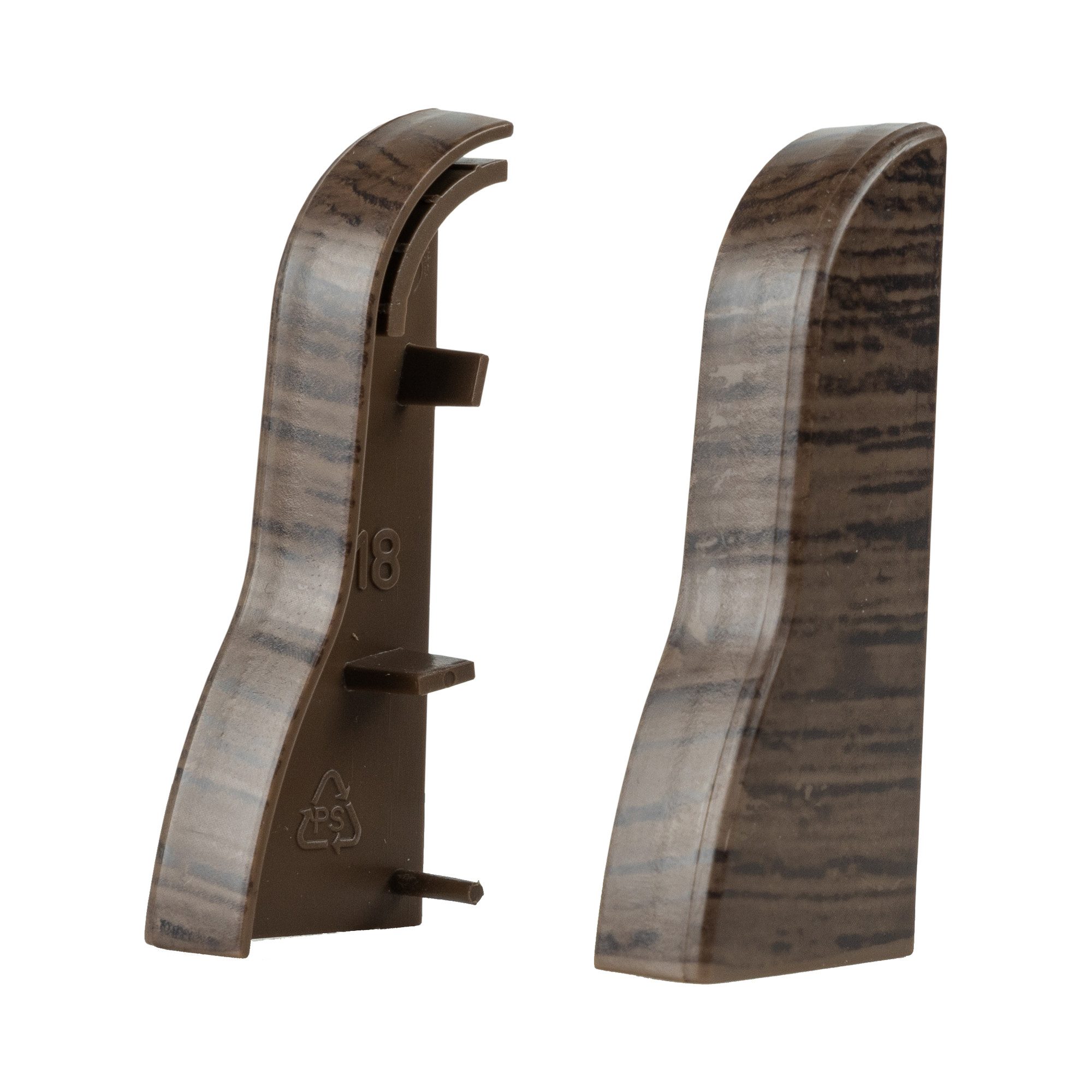 SN DECO GROUP Sockelleisten-Endkappe SN Deco - Sockelleisten Endkappen, 4 Stück Endkappen fur SN Deco VKP Sockelleisten (2 links + 2 Rechts), Kunststoff (PVC)