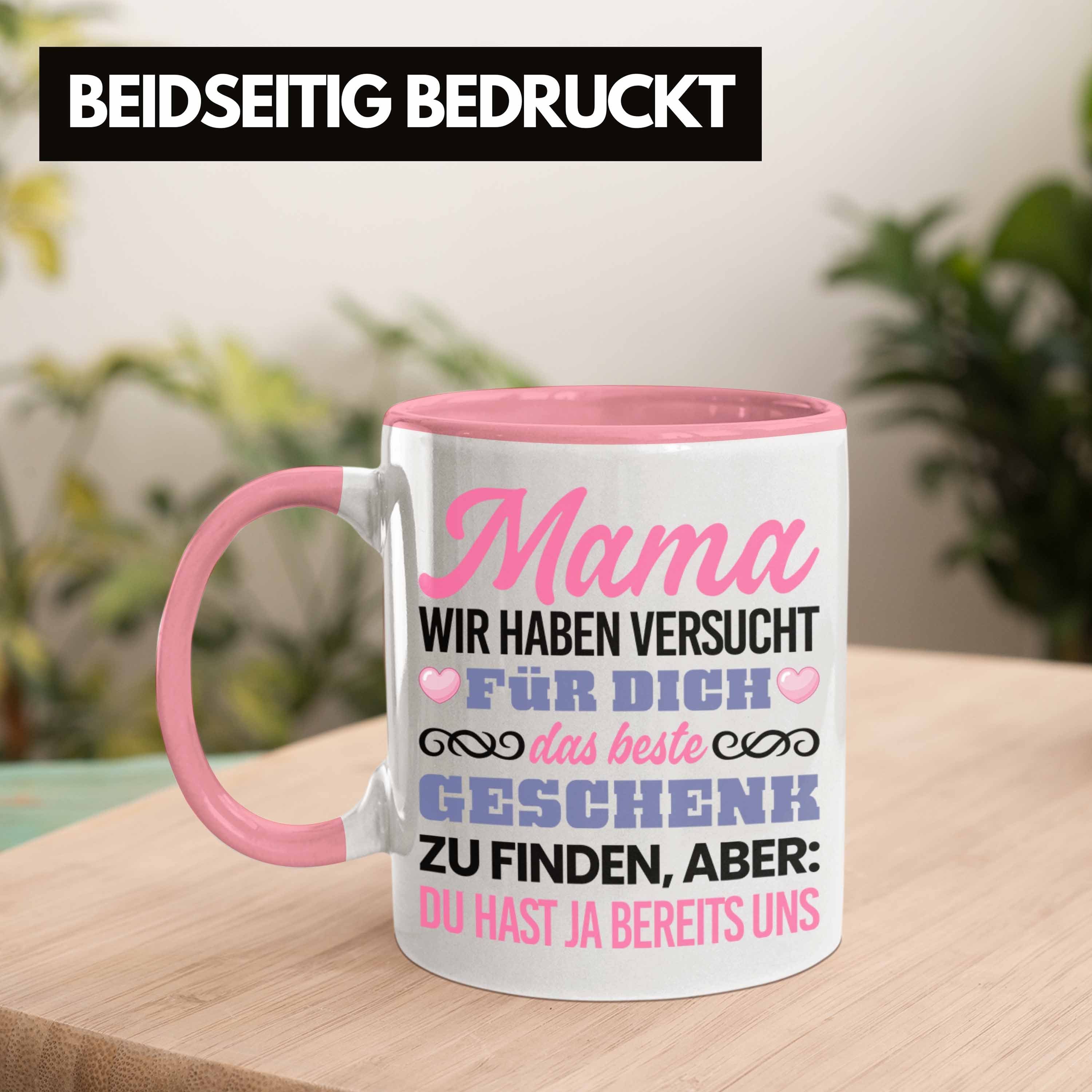 Rosa Weihnachten Trendation zum Mama Muttertag Geschenk Tasse Tasse Geschenkidee Geburtstag