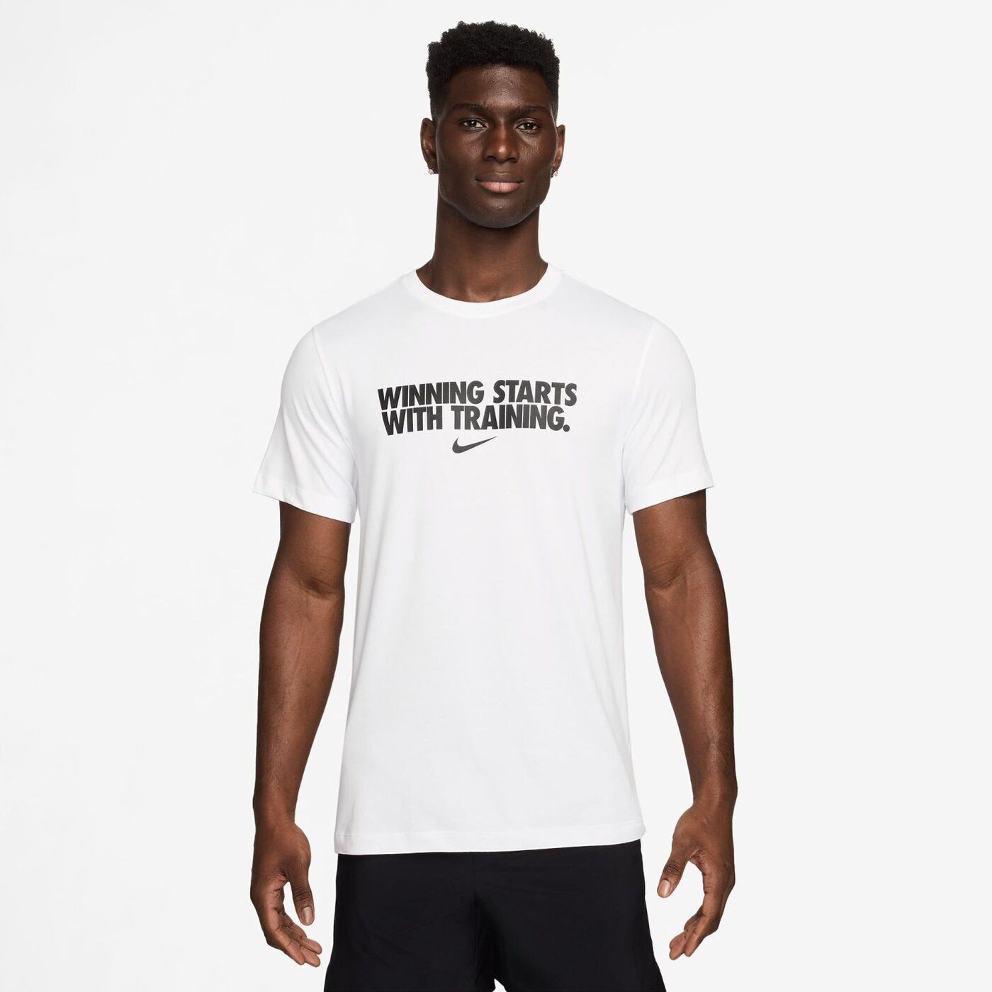 Nike Kurzarmshirt M NK DF TEE WINNING WHITE/BLACK