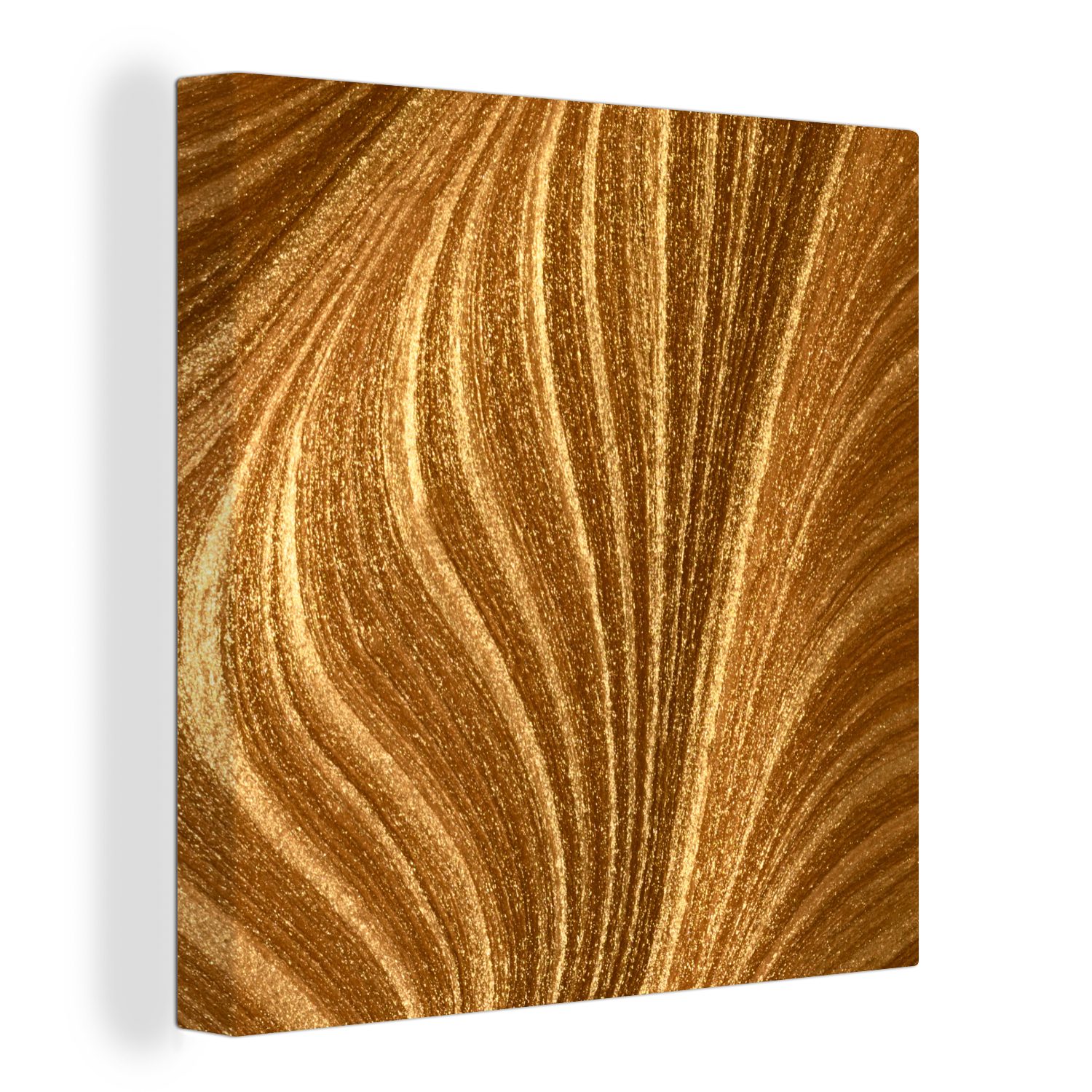OneMillionCanvasses® Leinwandbild (1 Bilder St), Nahaufnahme Wohnzimmer Schlafzimmer Goldfarbe, für von Leinwand