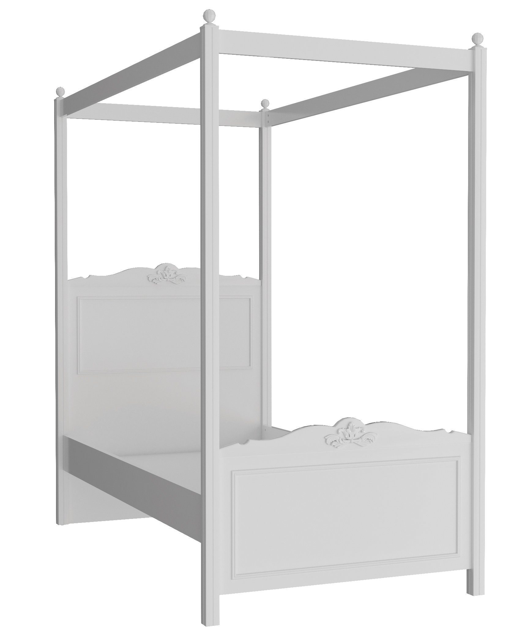 Lory Möbel-Lux zwei Größen Kinderbett Aufsatz (Set), inkl. inkl. Mosquitonetz in Himmelbett Betthimmer, Mosquitonetz mit