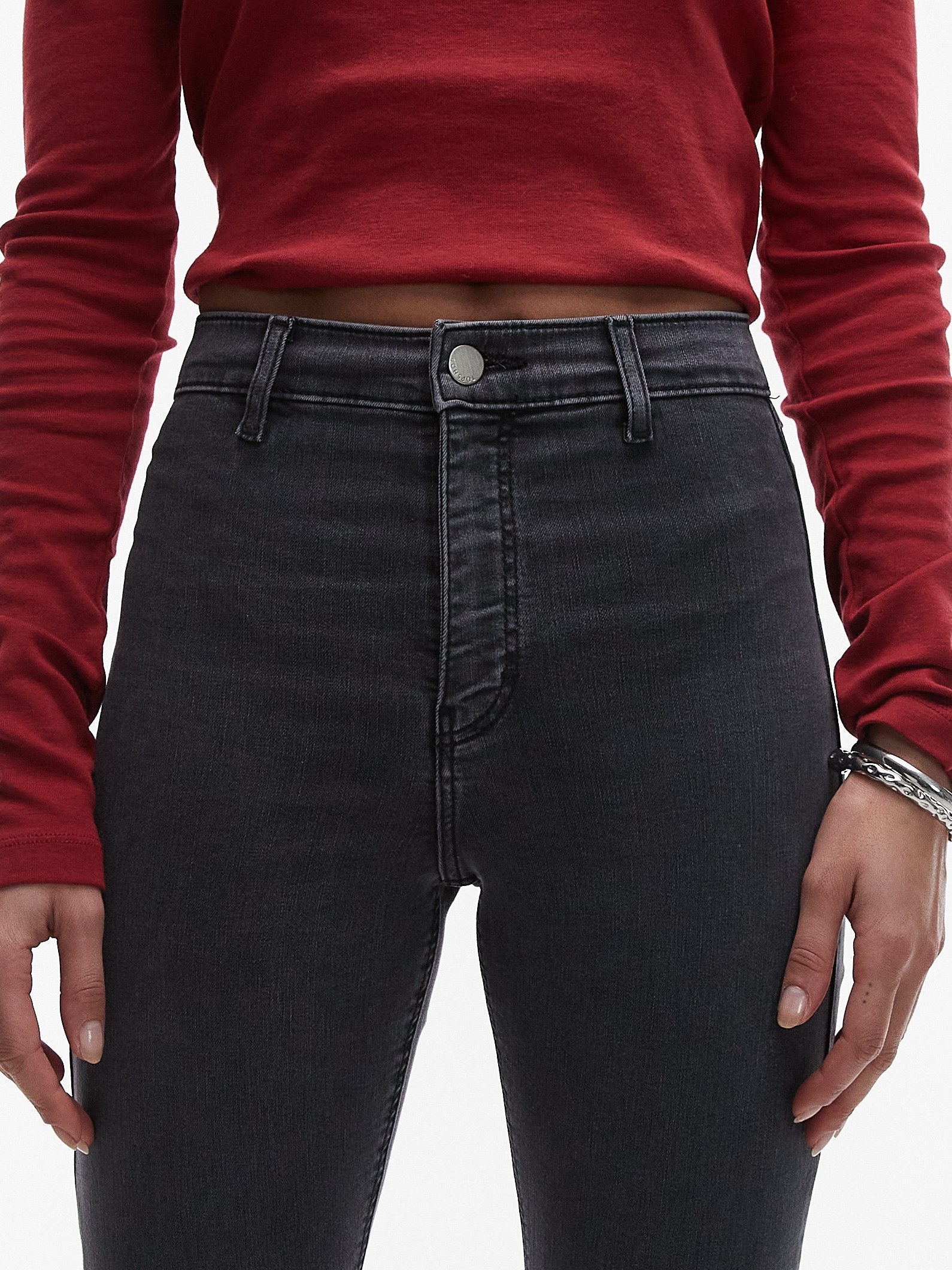 TOPSHOP Skinny-fit-Jeans TSJONI HR SKINNY DNM JEANS BLW NOOS Baumwollmischung, skinny fit, high waist
