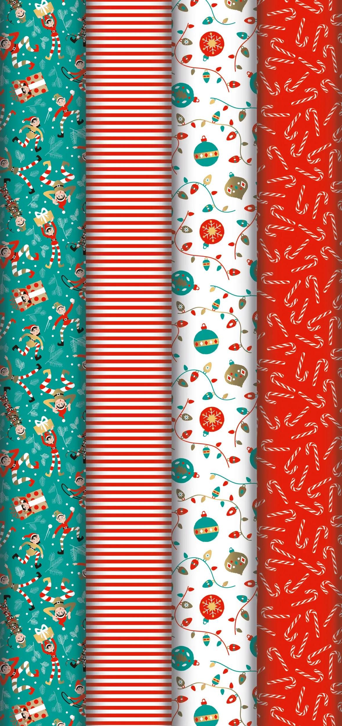 Geschenkpapier 30x Geschenkpapier 80g, Wichtel, 2x0,70m display Sortiert 202110C