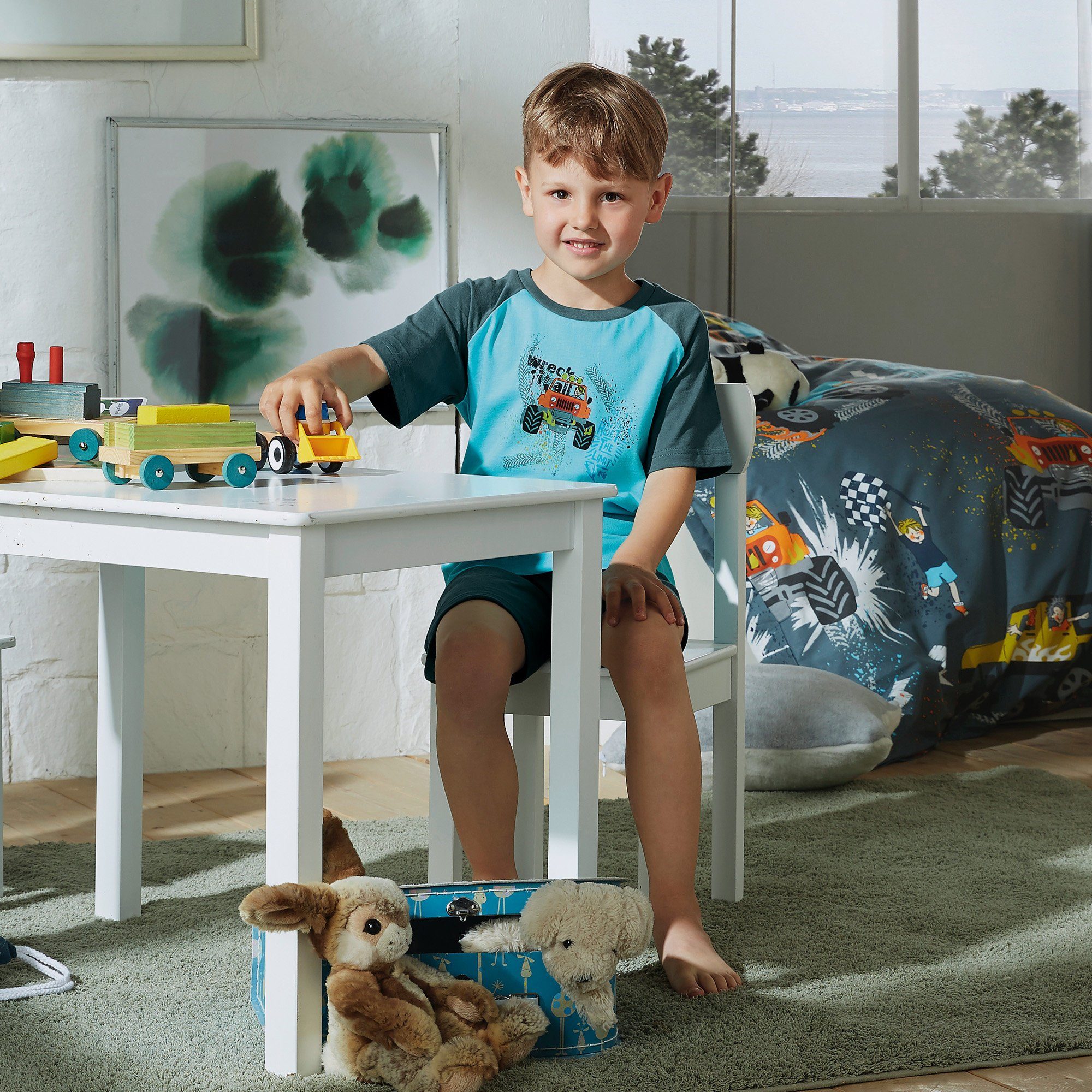 Erwin Müller Pyjama Kinder-Shorty Single-Jersey gemustert