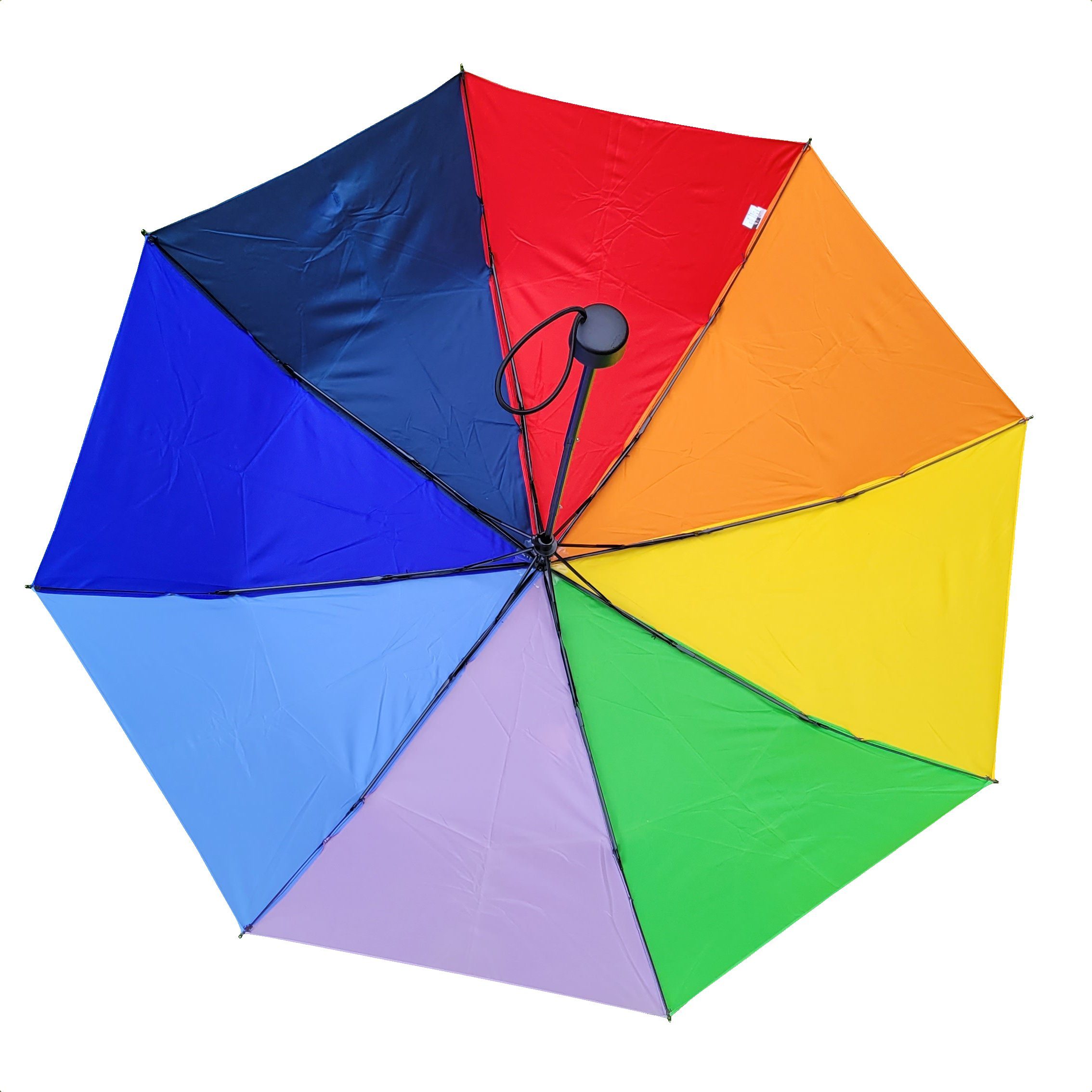 kompakter Dr. in Regenschirm Regenbogen-Farben Taschenregenschirm kleiner, Neuser