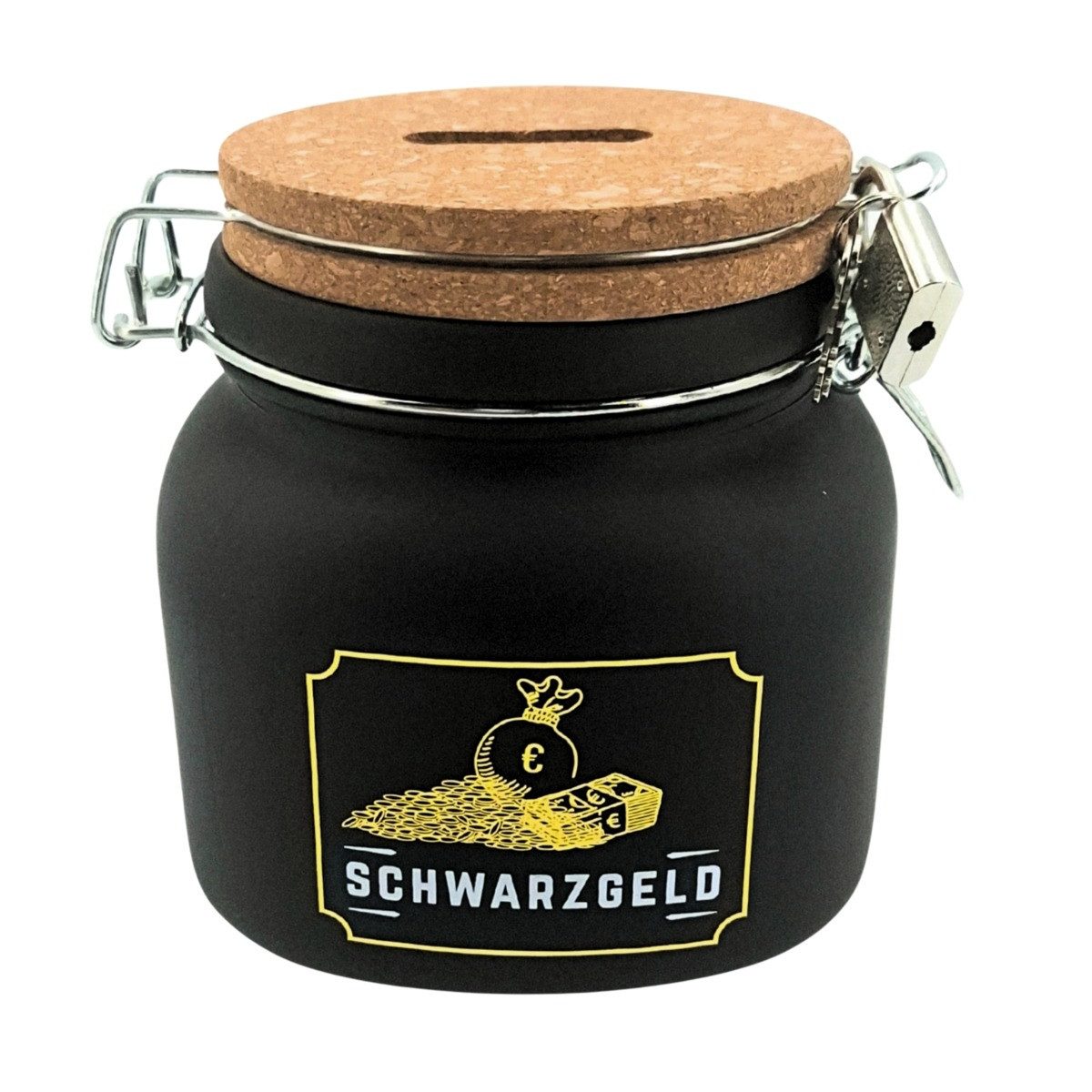 HERGO Creation Spardose Sparglas Schwarzgeld