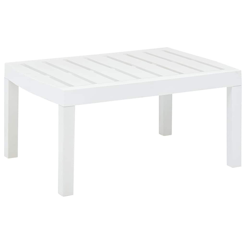 furnicato Gartentisch Kunststoff 78 x 55 x 38 cm Weiß wetterfest und langlebig (1-St), Witterungsbeständiger Outdoor-Tisch, verrottungsfest und leichtbaubar