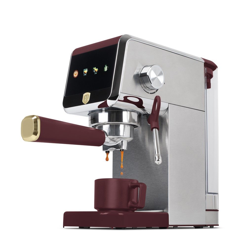 BerlingerHaus Siebträgermaschine BH 9623, 20 Bar, Touch-Display, Milchaufschäumer, 1,2 L Wassertank