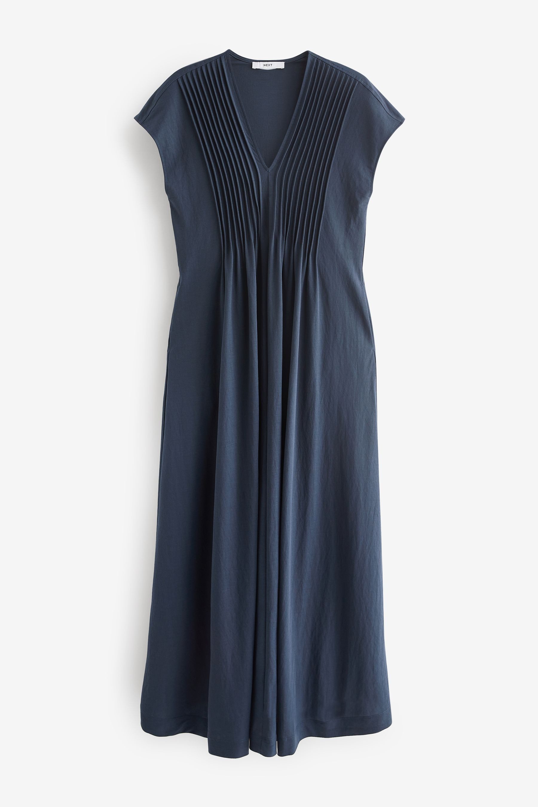 Essentials Damen Swingkleid - U-Ausschnitt Mit Kurzärmeln