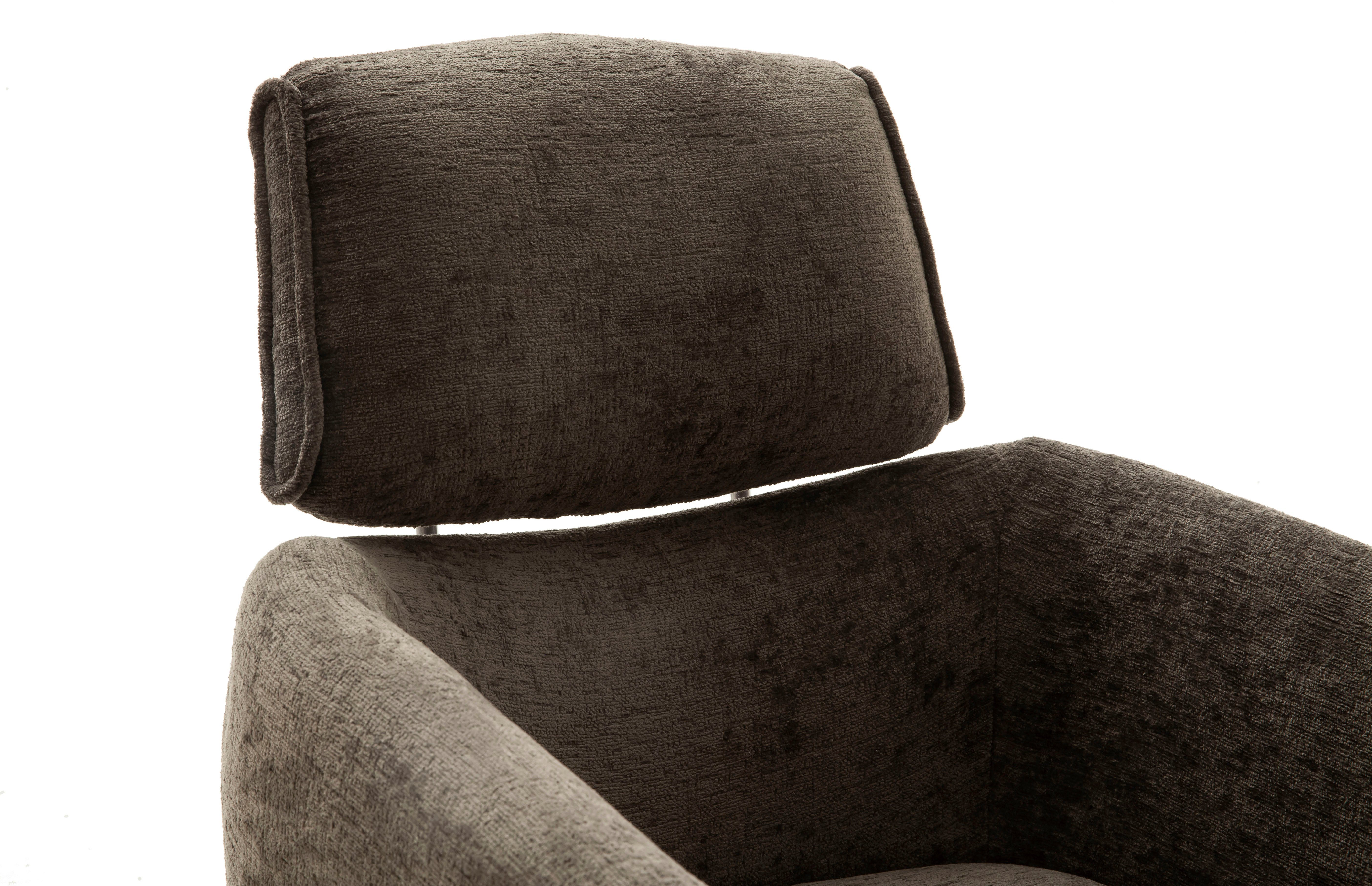 120 2 furniture | MCA Drehstuhl, KG (Set, Esszimmerstuhl braun St), Edelstahl Belastbarkeit gebürstet braun QUEBEC |