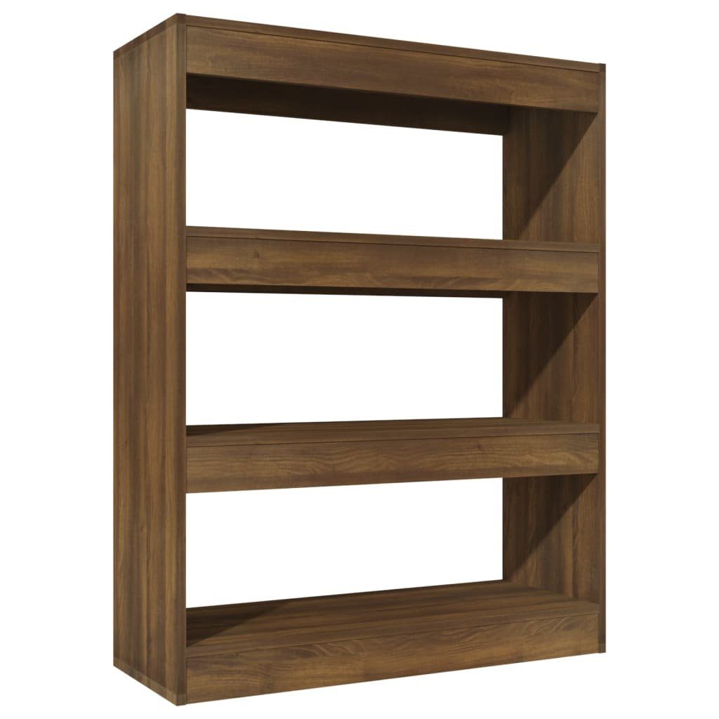 80x30x103 Eiche Braun cm Bücherregal/Raumteiler Bücherregal furnicato Holzwerkstoff