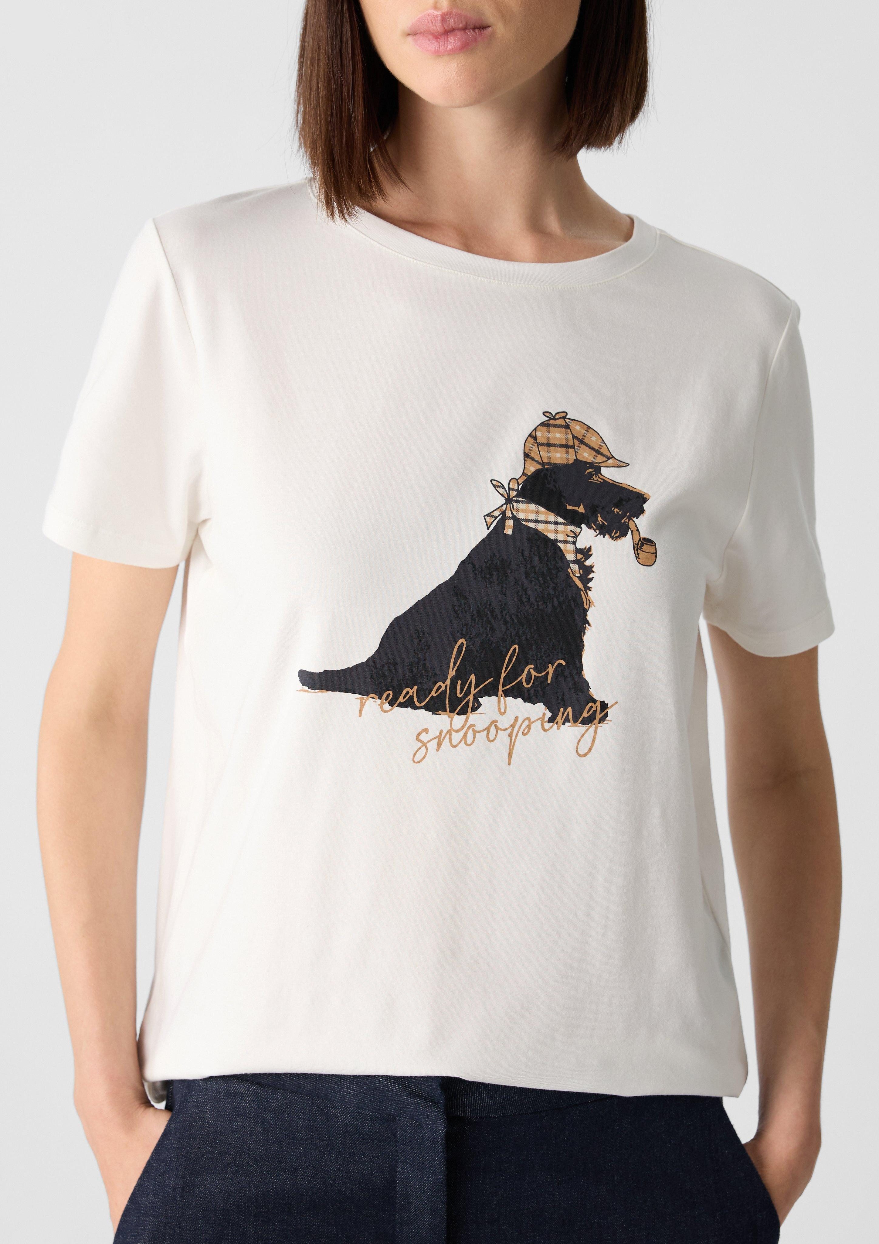comma Kurzarmshirt T-Shirt im Relaxed Fit günstig online kaufen