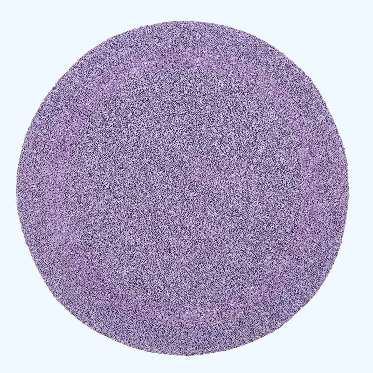 Homescapes Badematte Runde Battematte flieder 80 cm aus 100% Baumwolle, Höhe 20 mm, rund, Φ 80 cm