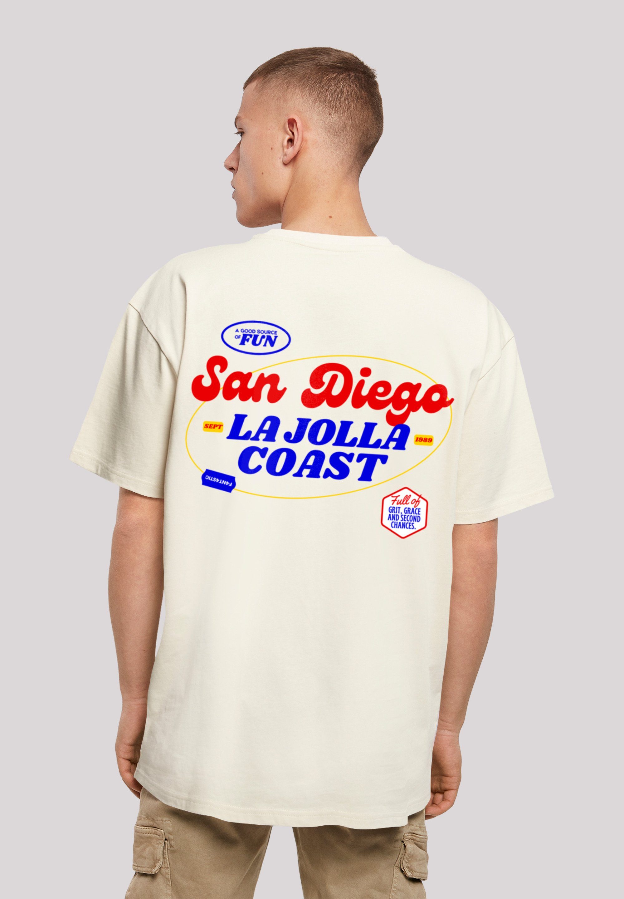 F4NT4STIC Diego Print OVERSIZE TEE T-Shirt sand San