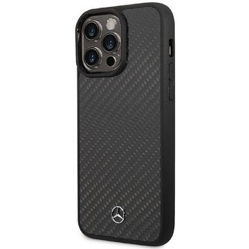 Mercedes Handyhülle Case iPhone 14 Pro Max MagSafe kompatibel Carbon Optik 6,7 Zoll, Kantenschutz