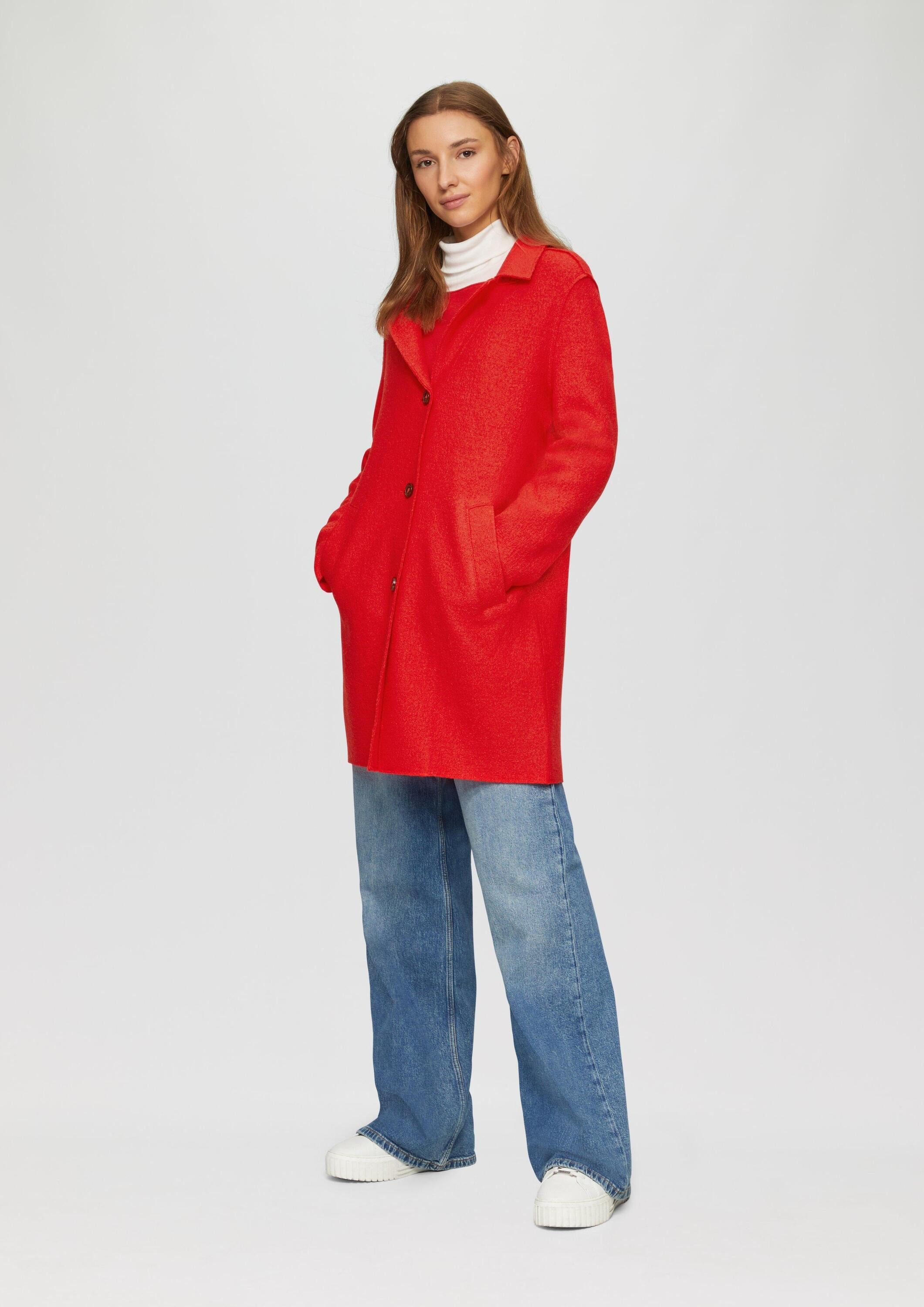 s.Oliver Funktionsmantel Outdoor-Mantel Ungefütterter Kurzmantel aus Wollmi günstig online kaufen