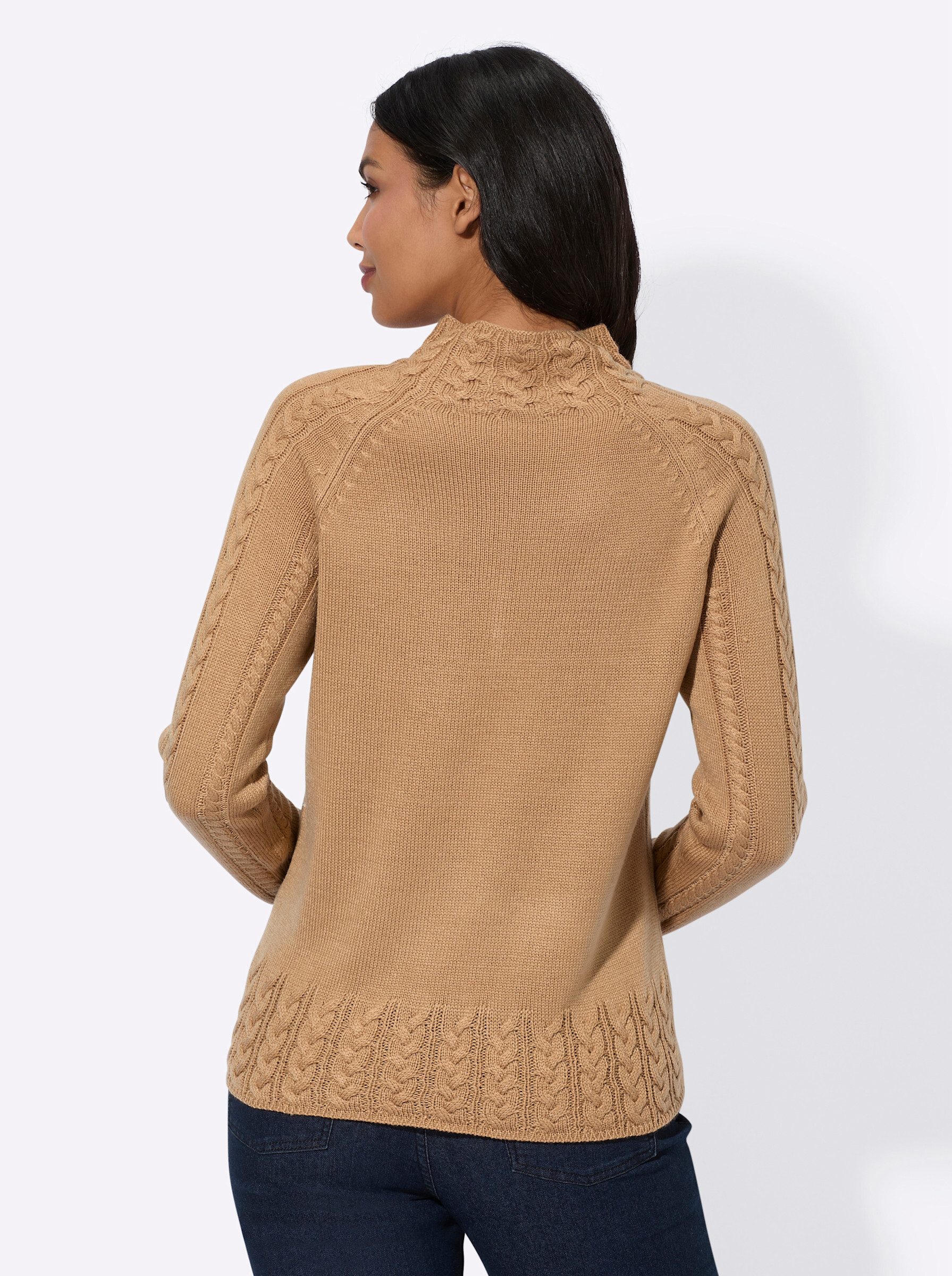 Sieh an! Strickpullover Stehkragenpullover günstig online kaufen