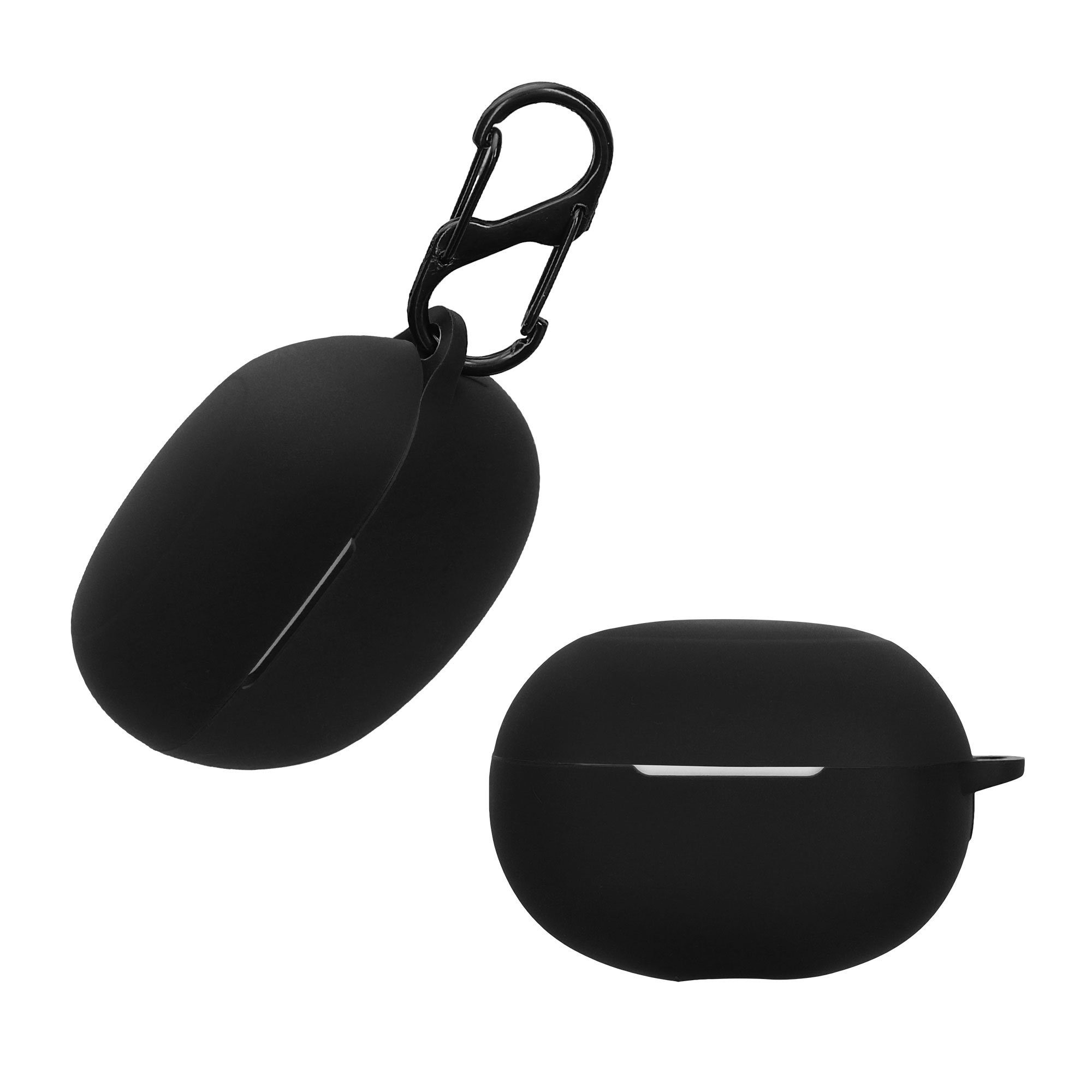 kwmobile Kopfhörer-Schutzhülle Schutzhülle für Xiaomi Realme Buds Air 5 Pro Hülle, TPU Silikon Case für Kopfhörer Ladecase stoßfestes Cover mit Karabiner