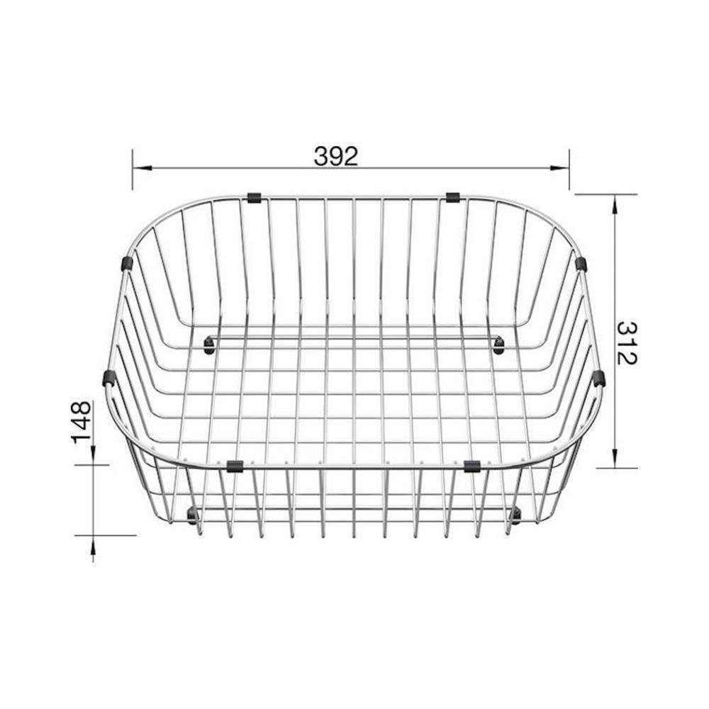 Blanco Geschirrständer Geschirrkorb Edelstahl 312 x 392 mm