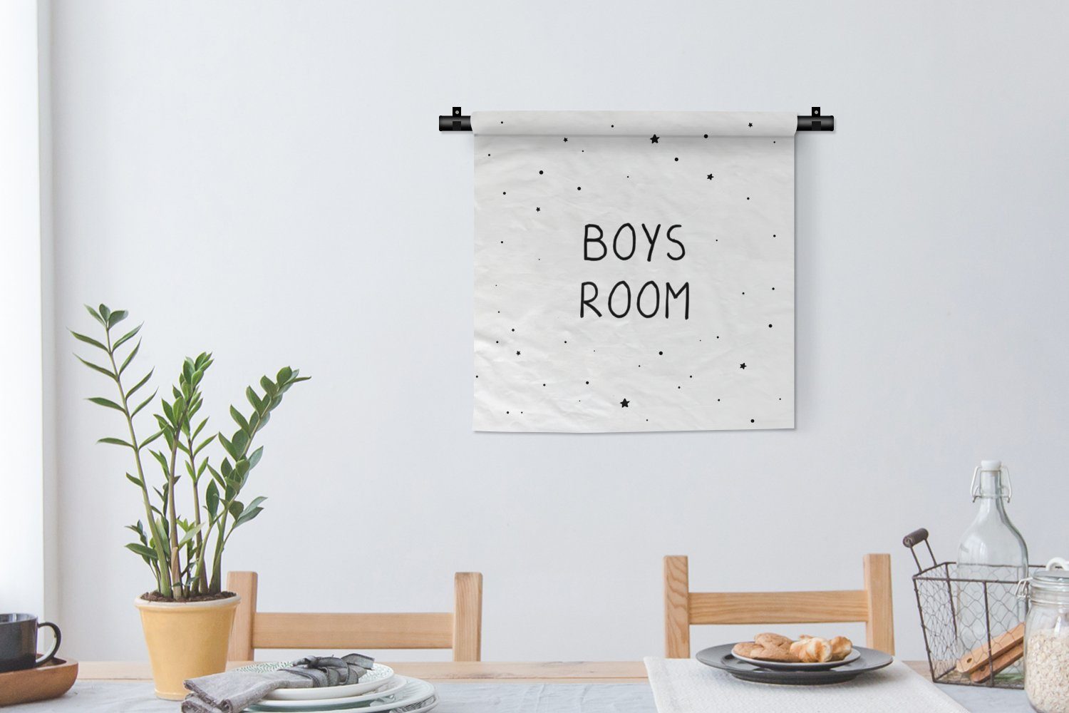 Sprichwörter - Wandbehang, Kleid, Kind, Kinderzimmer - für Jungen Jungenzimmer Schlafzimmer, Wohnzimmer, Wanddekoobjekt - Zitate MuchoWow Wanddeko -