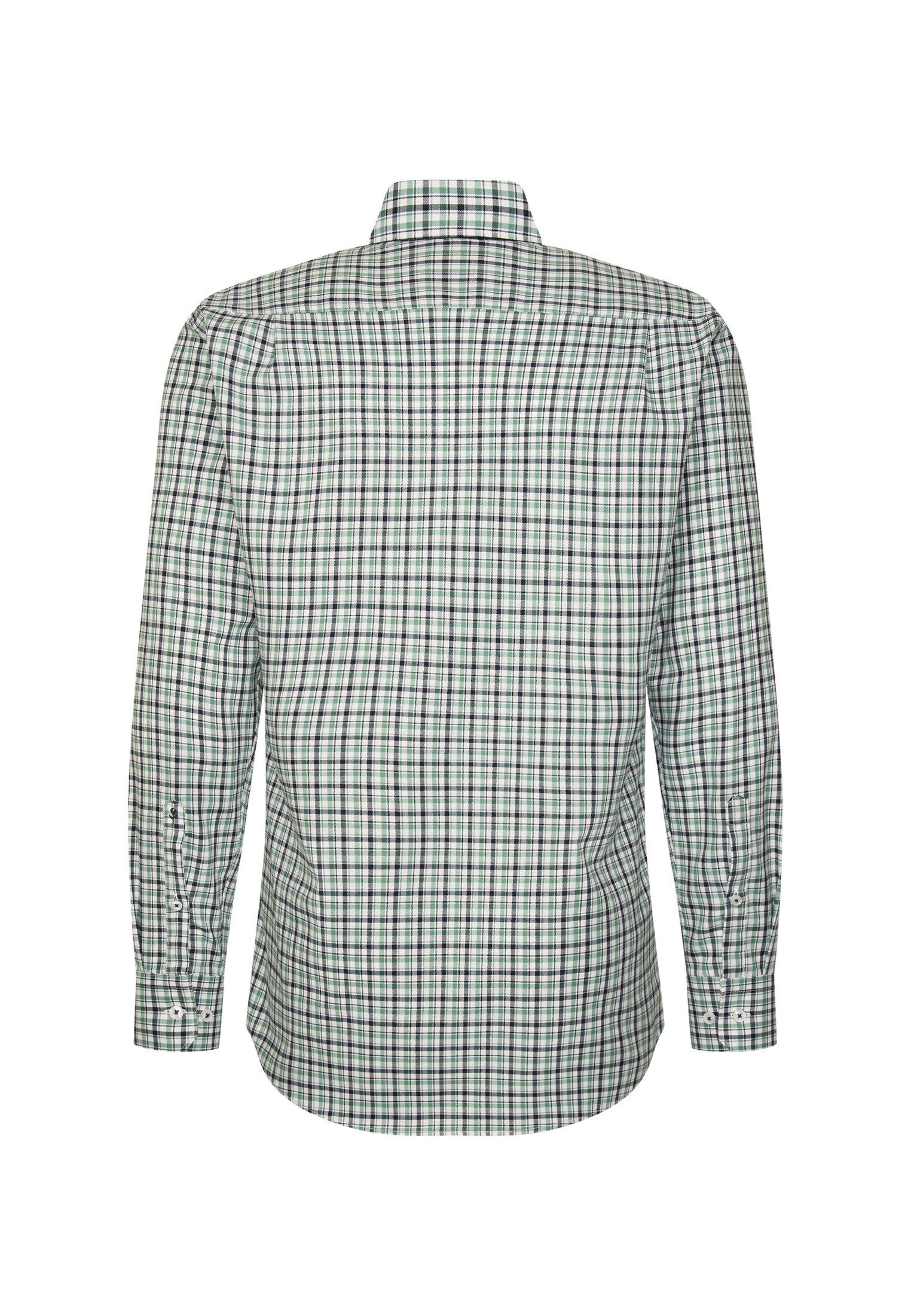 seidensticker Businesshemd Regular Regular 1/1 Button-Down-Kragen Karo