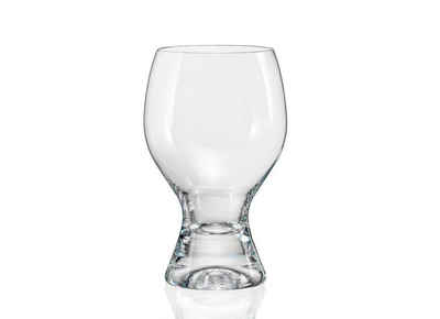 Crystalex Becher Gina klar Wassergläser 450 ml 6er Set, Kristallglas, Kristallglas, dickwandig, 6teilig