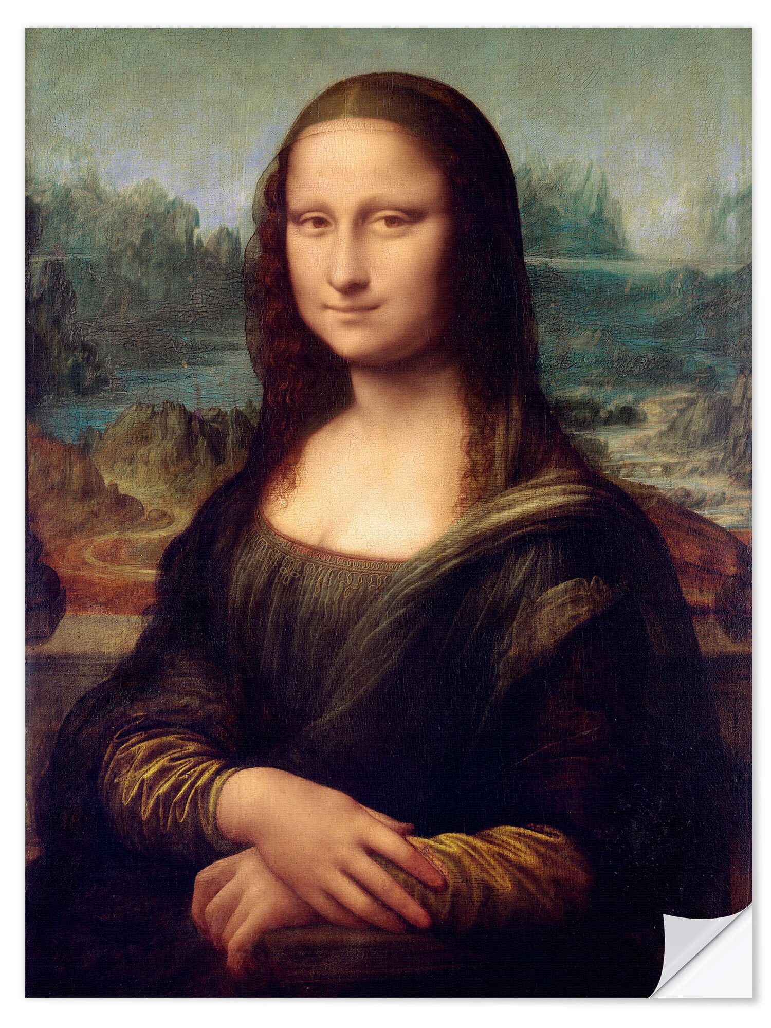 Posterlounge Wandbild Mona Lisa, Leonardo da Vinci, erhältlich als Poster, Leinwandbild, Wandsticker oder Acrylglasbild