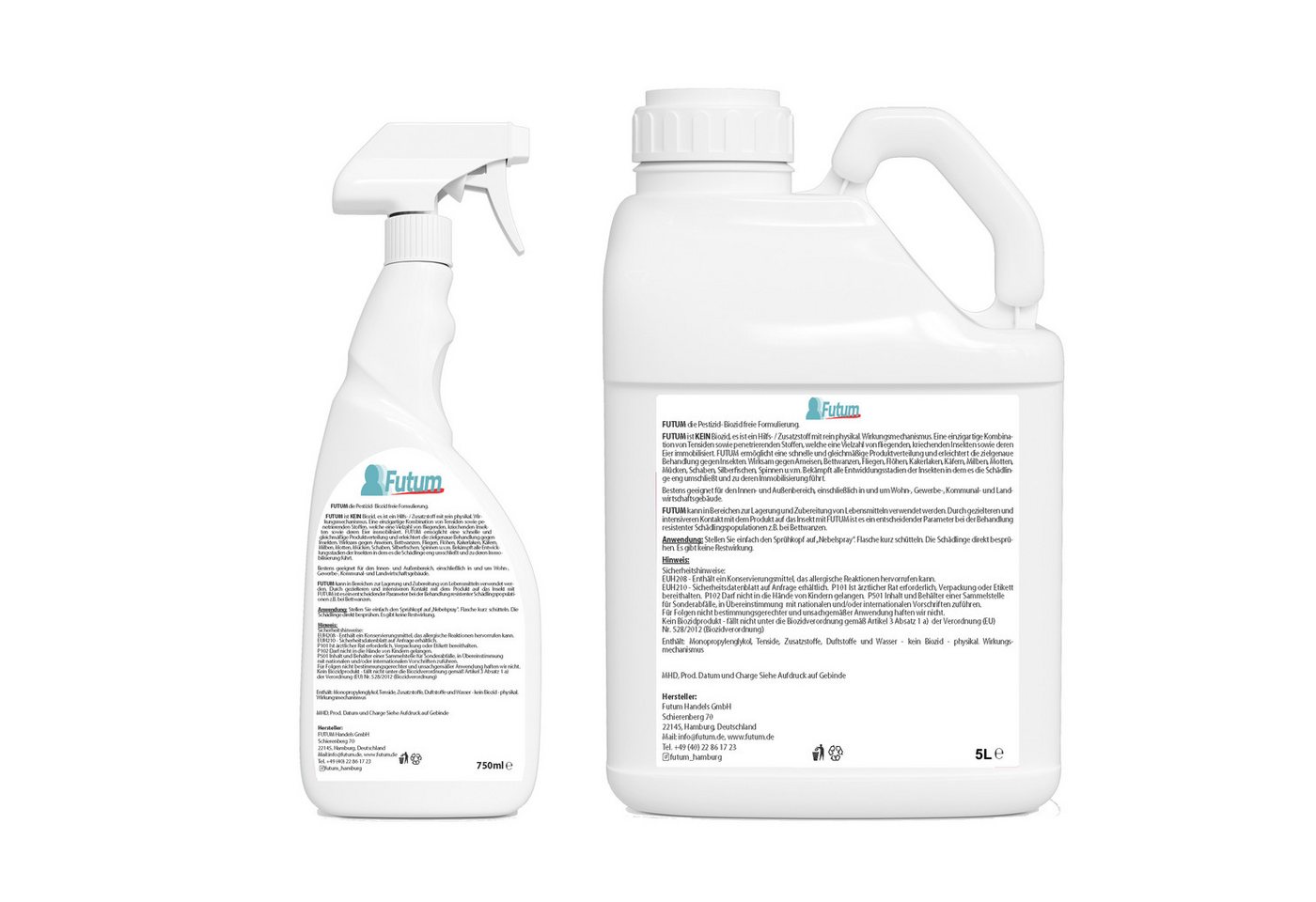 Thumbnail - FUTUM Insektenspray Silberfisch Spray Mittel gegen Silberfische bekämpfen, 5.75 l, biozidfreie Formel, auf Wasserbasis, ...
