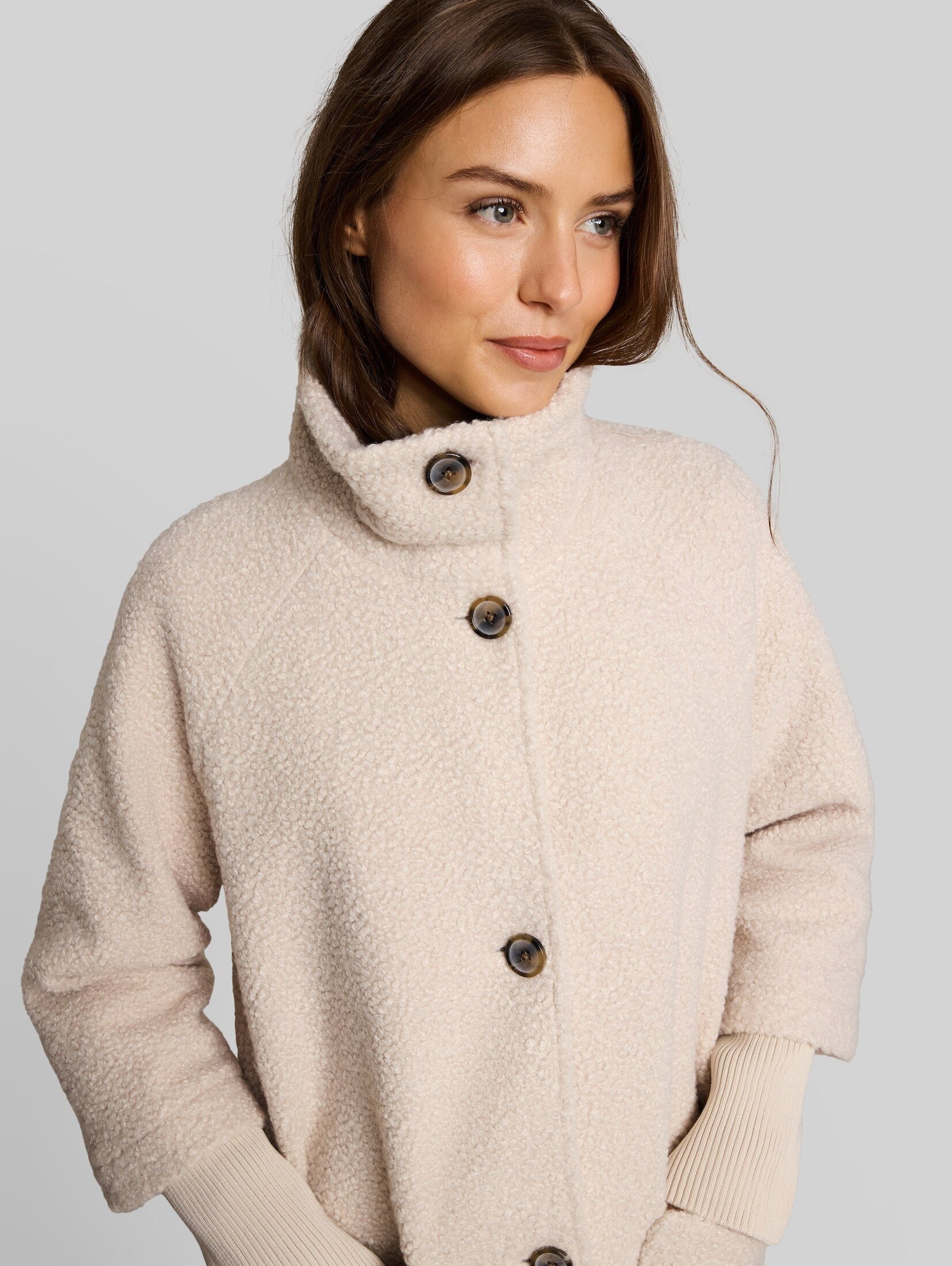 TOM TAILOR Kurzmantel Jacken Bouclé Mantel im 2-in-1-Look – Bild 4 von 5