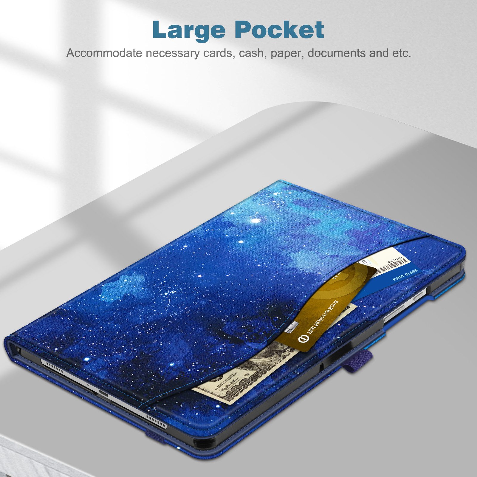 Fintie Tablet-Hülle für Samsung Galaxy Tab A11+ Plus 11" 2025 / Tab A9+ Plus 11 Zoll 2023 11 Zoll, Multi-Winkel Folio Schutzhülle Dokumentenfach – Bild 4 von 5