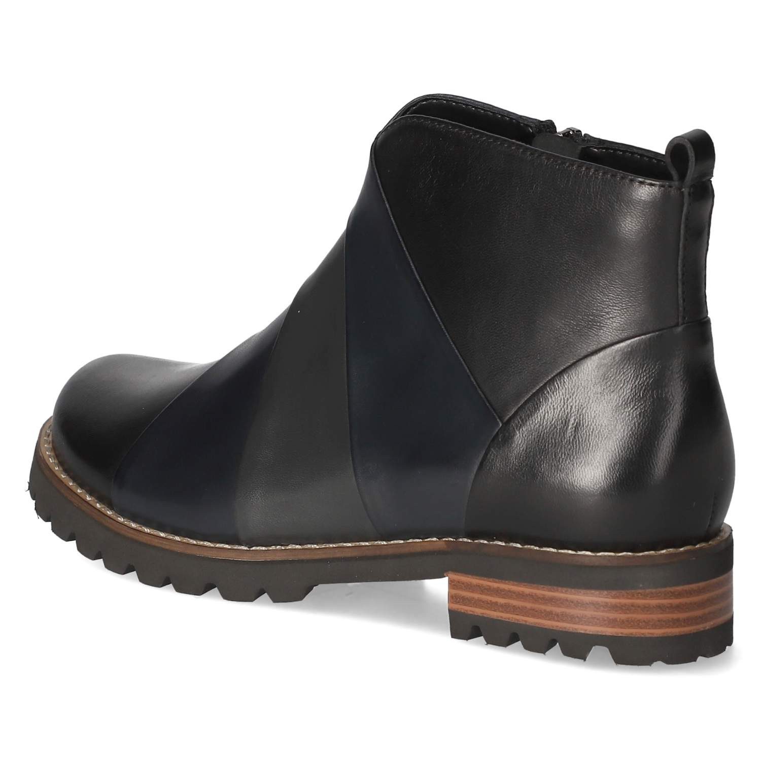 Kaerlek Kaerlek Layla 04/166 Black/Piombo/Navy Damen Glattleder black Schlupfstiefel